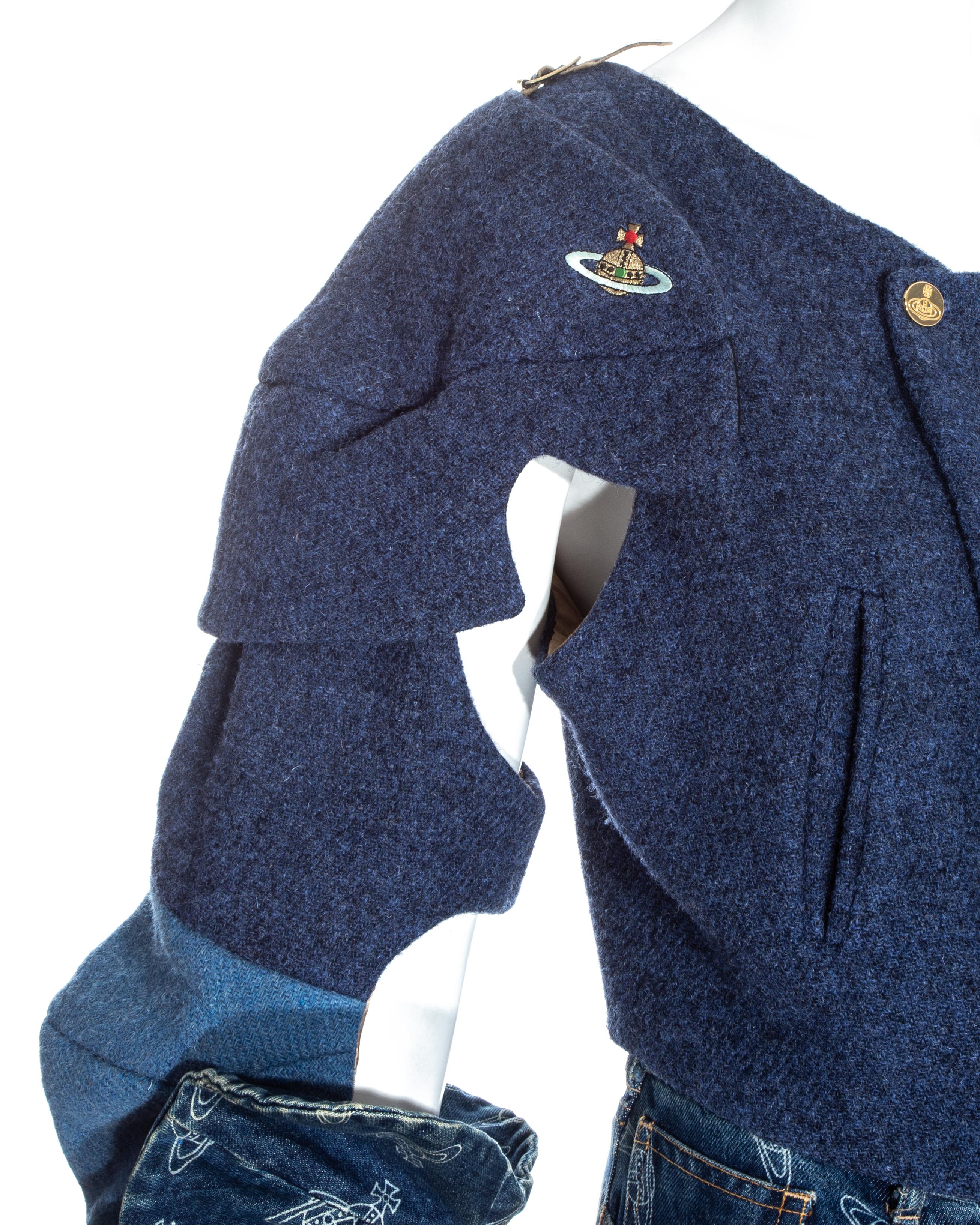 vivienne westwood mini skirt denim