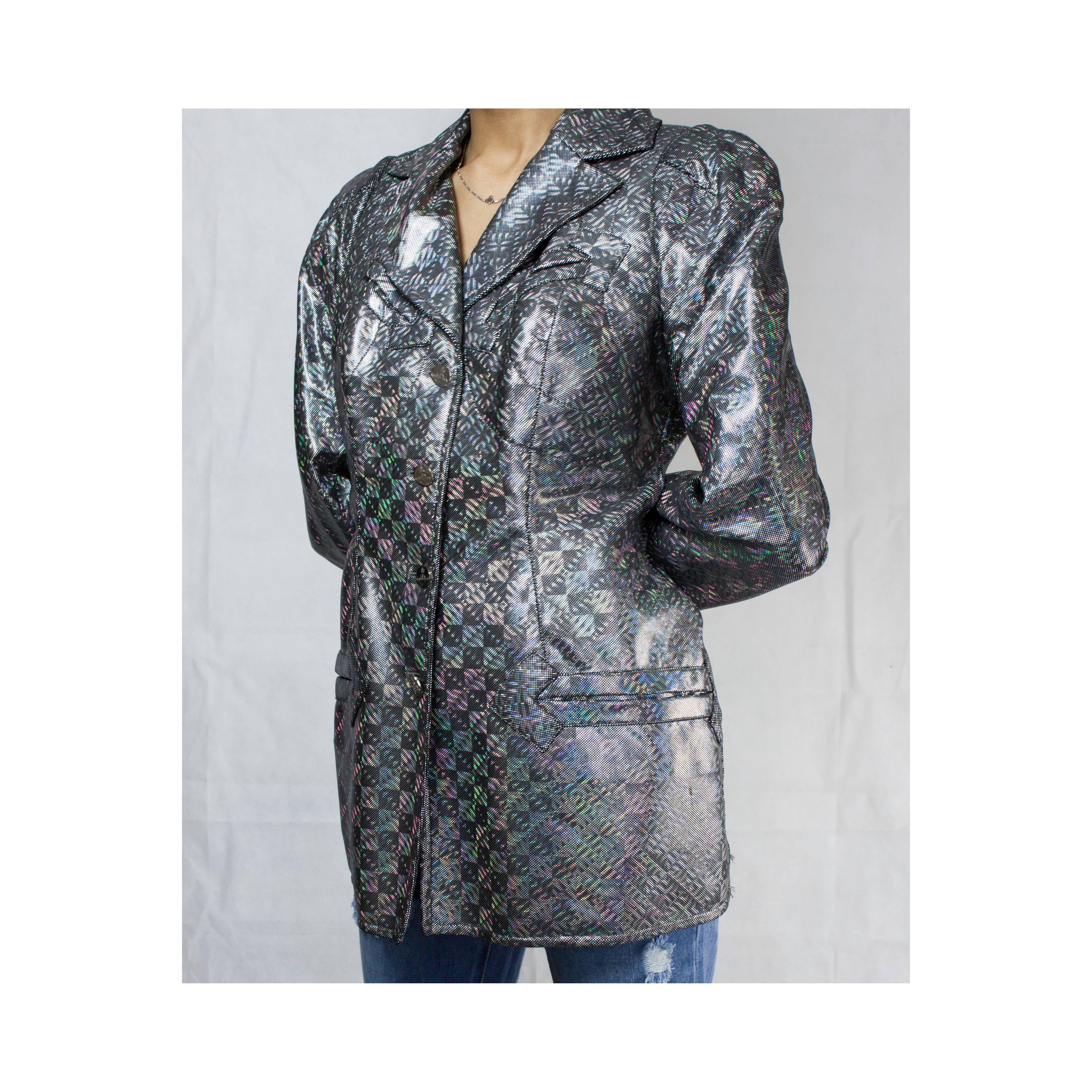 Women's Vivienne Westwood unique couture   metallic  padded saharien jacket, circa 1990s