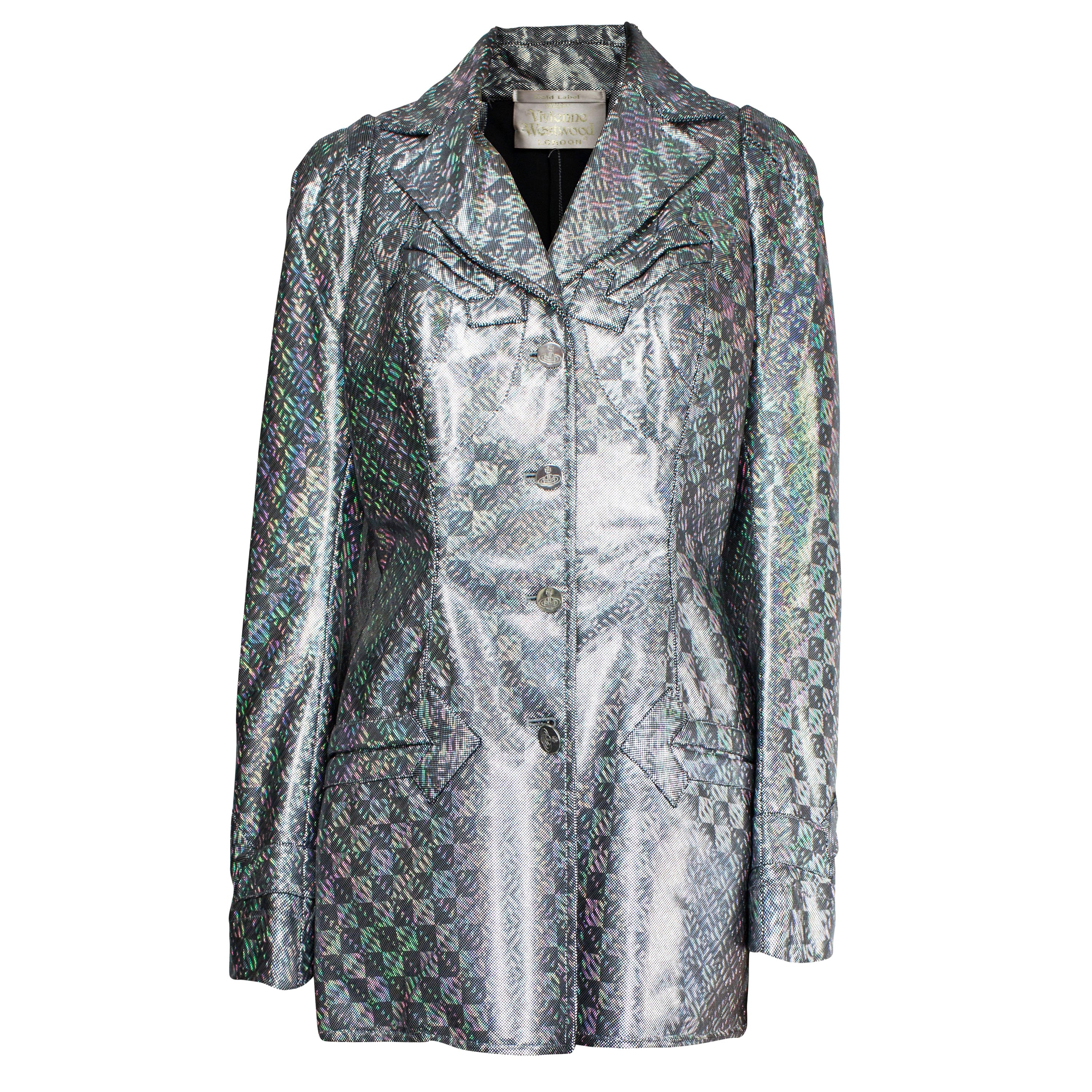 Vivienne Westwood : une couture unique   métallique  veste saharienne paddée, circa 1990 en vente