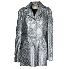 Retro Vivienne Westwood unique couture   metallic  padded saharien jacket, circa 1990s
