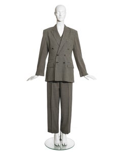 Vivienne Westwood unisex checked wool three-piece pant suit, fw 1992