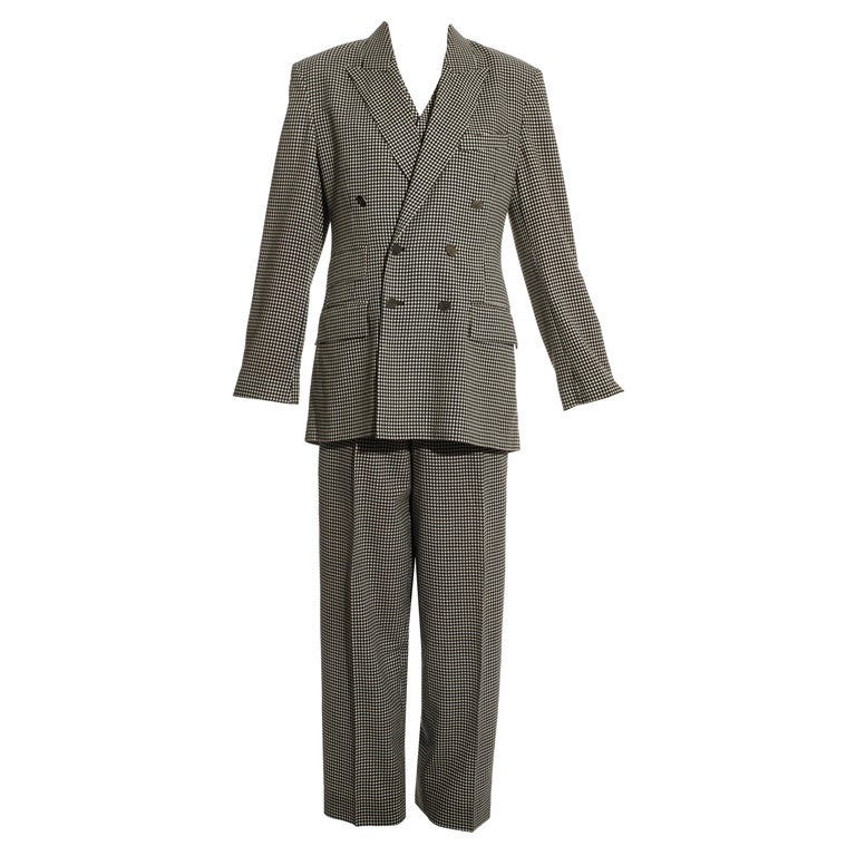 Vivienne Westwood unisex checked wool three-piece pant suit, fw 1992 For  Sale at 1stDibs