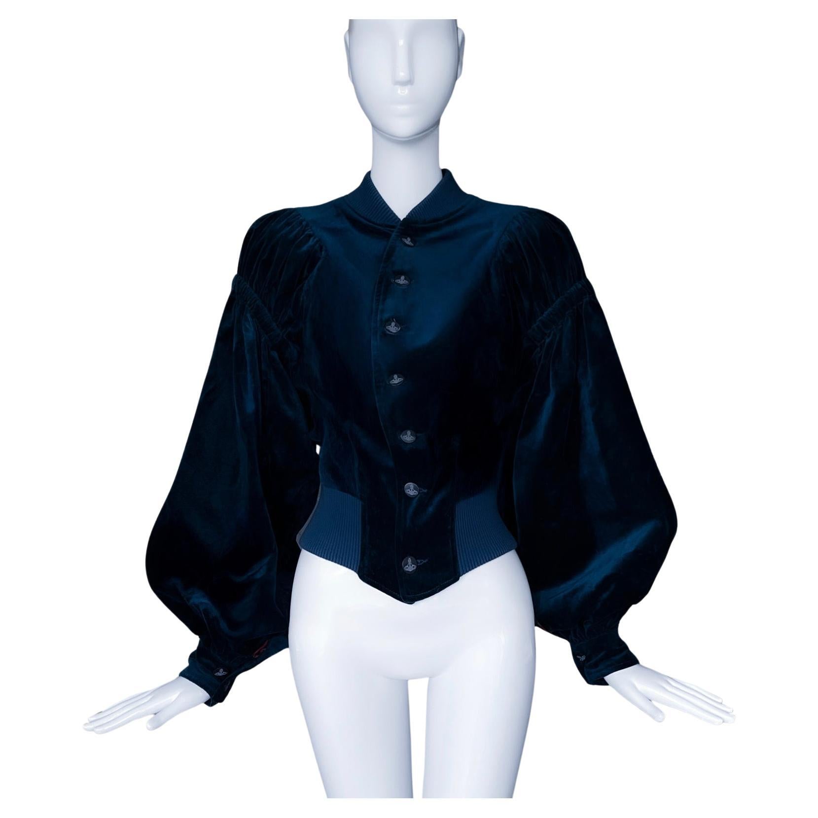 Vivienne Westwood Velvet Blouson Jacket For Sale