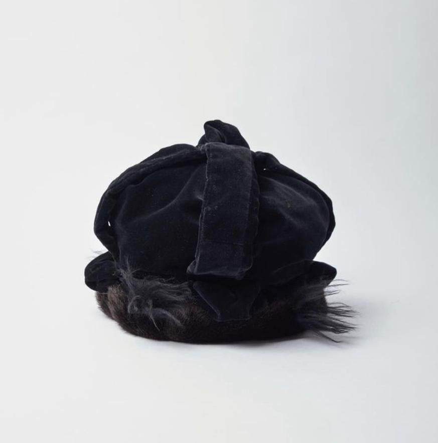 Black Vivienne Westwood velvet 'Harris Tweed' collection, Autumn-Winter 1987-88 For Sale