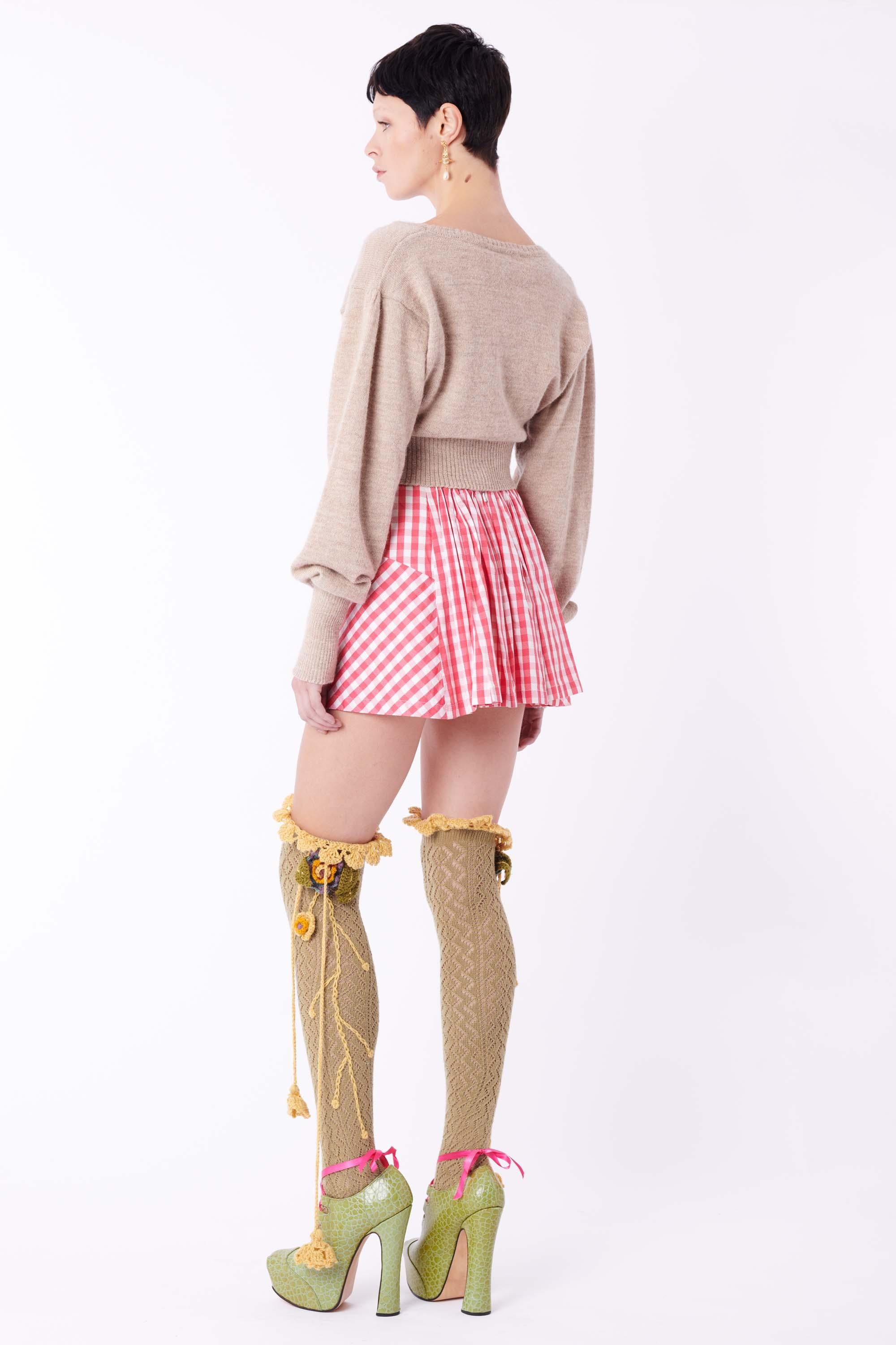 Minifalda Vivienne Westwood Vintage 1994 Gingham Rosa en Excelente estado para la venta en London, GB