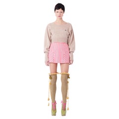Mini-jupe rose vichy vintage Vivienne Westwood, 1994