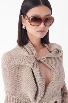 Vivienne Westwood Gold Label Vintage Asymmetric Beige Linen Multi-wear Cardigan