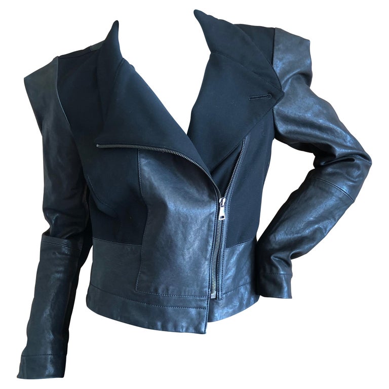 Vivienne Westwood Vintage Black Leather Motorcycle Jacket for Anglomania