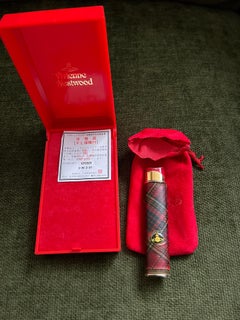 “Vivienne Westwood” Vintage Circa 80s British Mac check Orb Logo Enamel Lighter