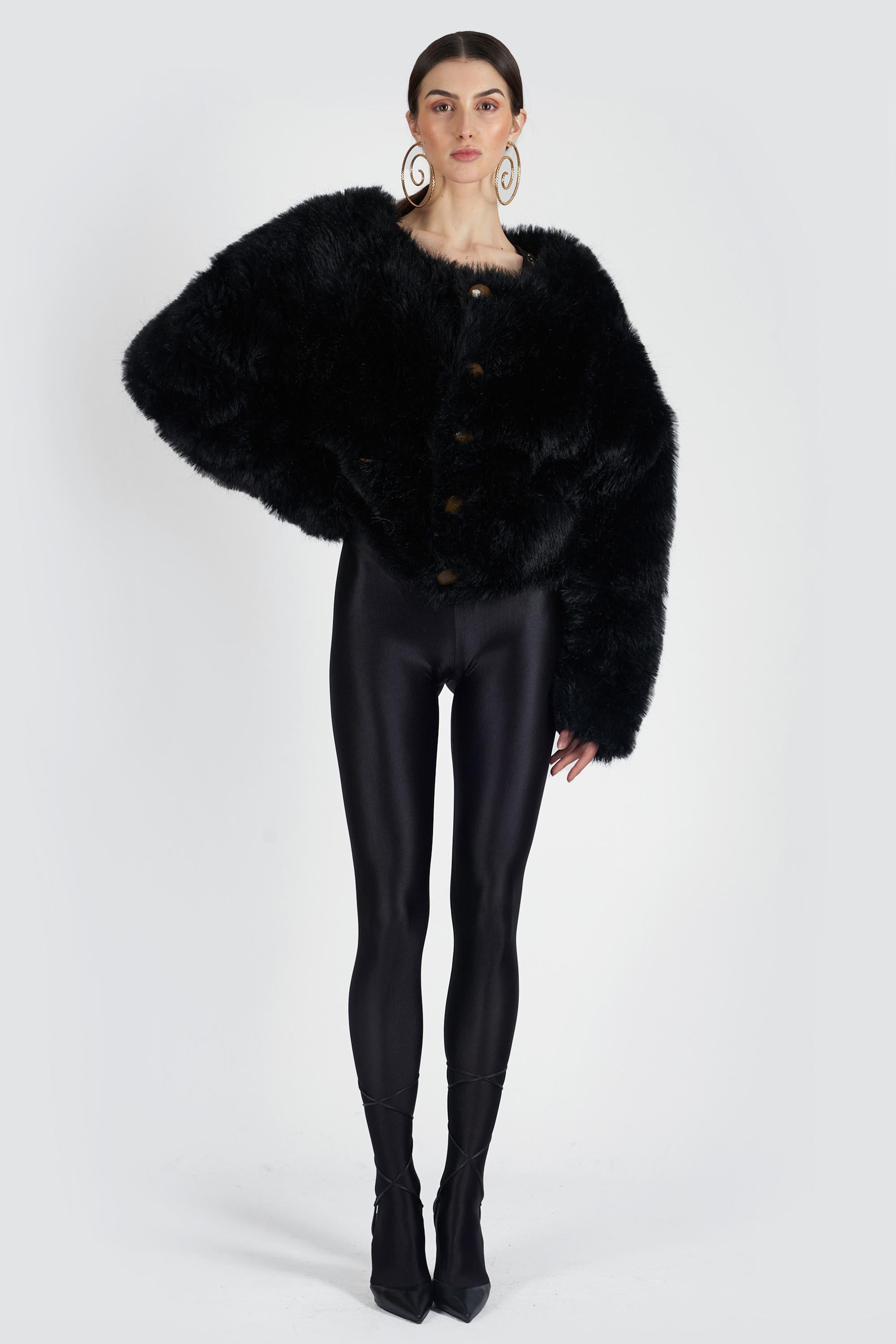 Black Vivienne Westwood Vintage F/W 1992 Faux Fur Gorilla Jacket For Sale