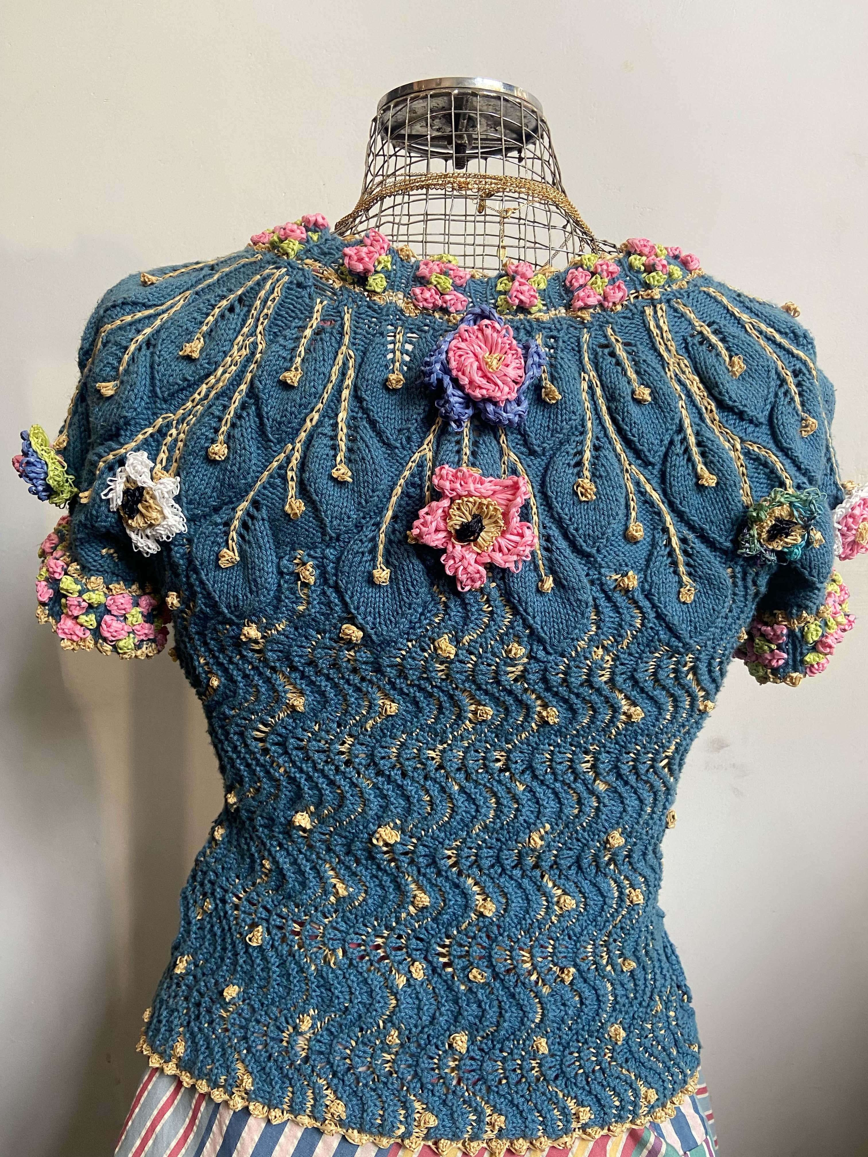 Icónico top de ganchillo Vivienne Westwood Otoño/Invierno 1994 de la colección 