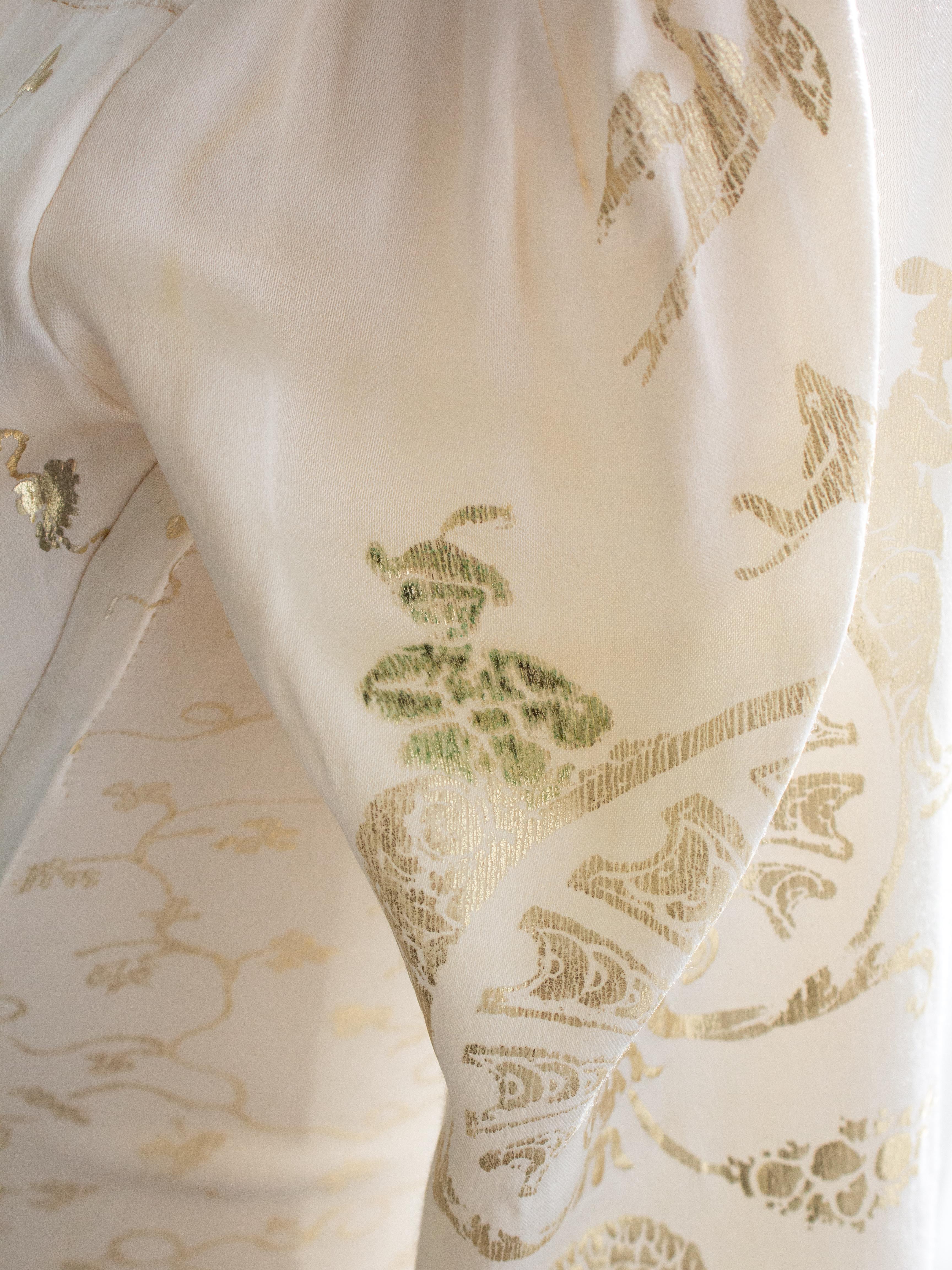 Vivienne Westwood Vintage H/W1991 Weißgold Satin-Boulle-Korsett-Oberteil aus Weißgold im Angebot 9
