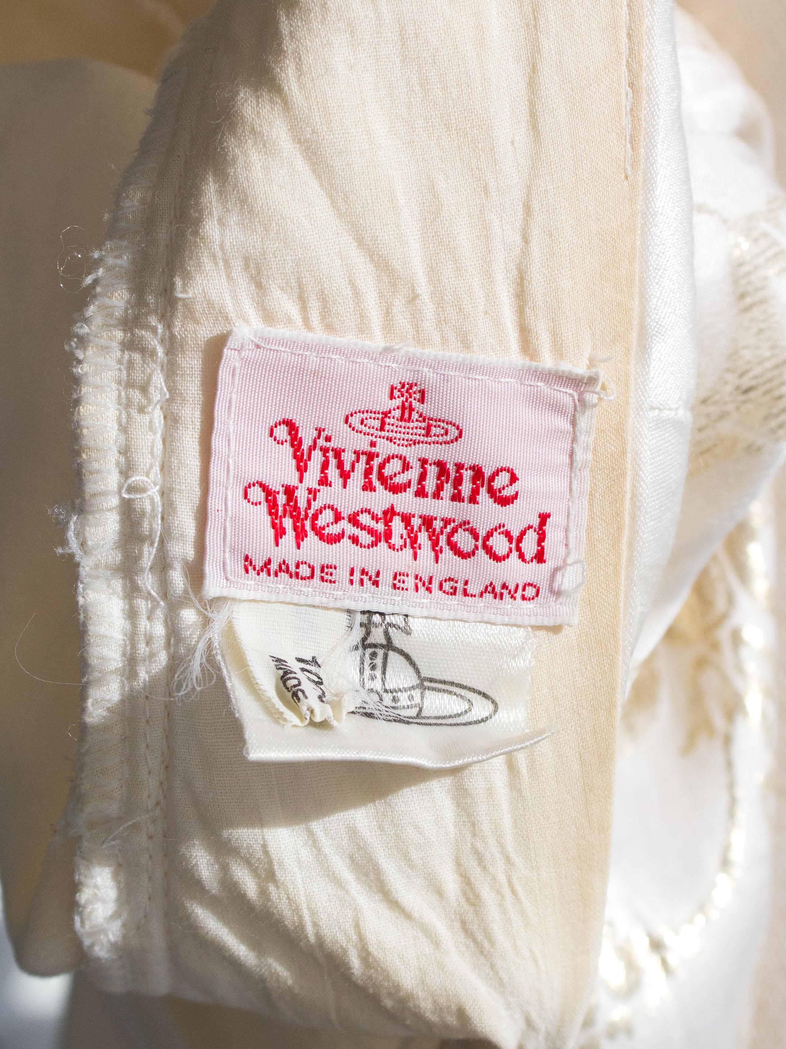 Vivienne Westwood Vintage H/W1991 Weißgold Satin-Boulle-Korsett-Oberteil aus Weißgold im Angebot 14