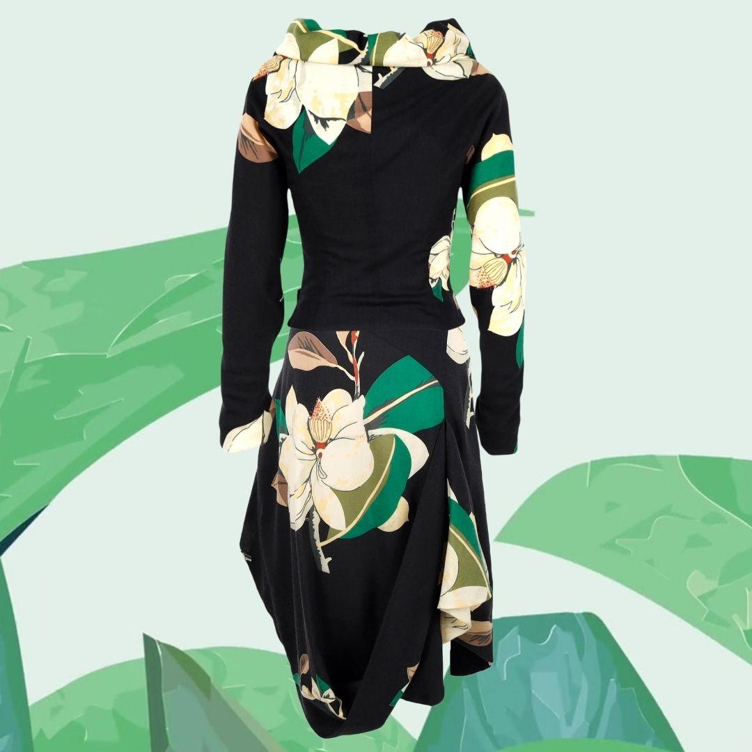 Black Vivienne Westwood Vintage Gold Label Couture Skirt Suit Size 40IT For Sale