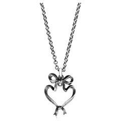 Vivienne Westwood - Vintage Heart Bow Chain Necklace - Sterling Silver