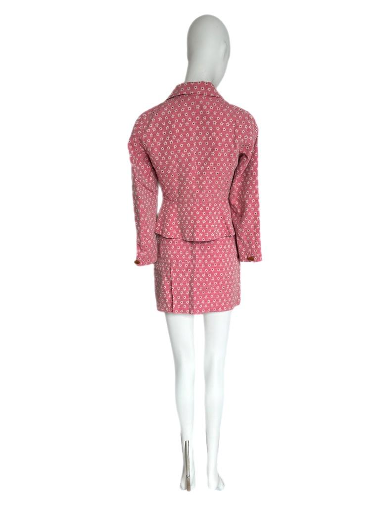 Brown VIVIENNE WESTWOOD Vintage Pink Floral Skirt Suit
