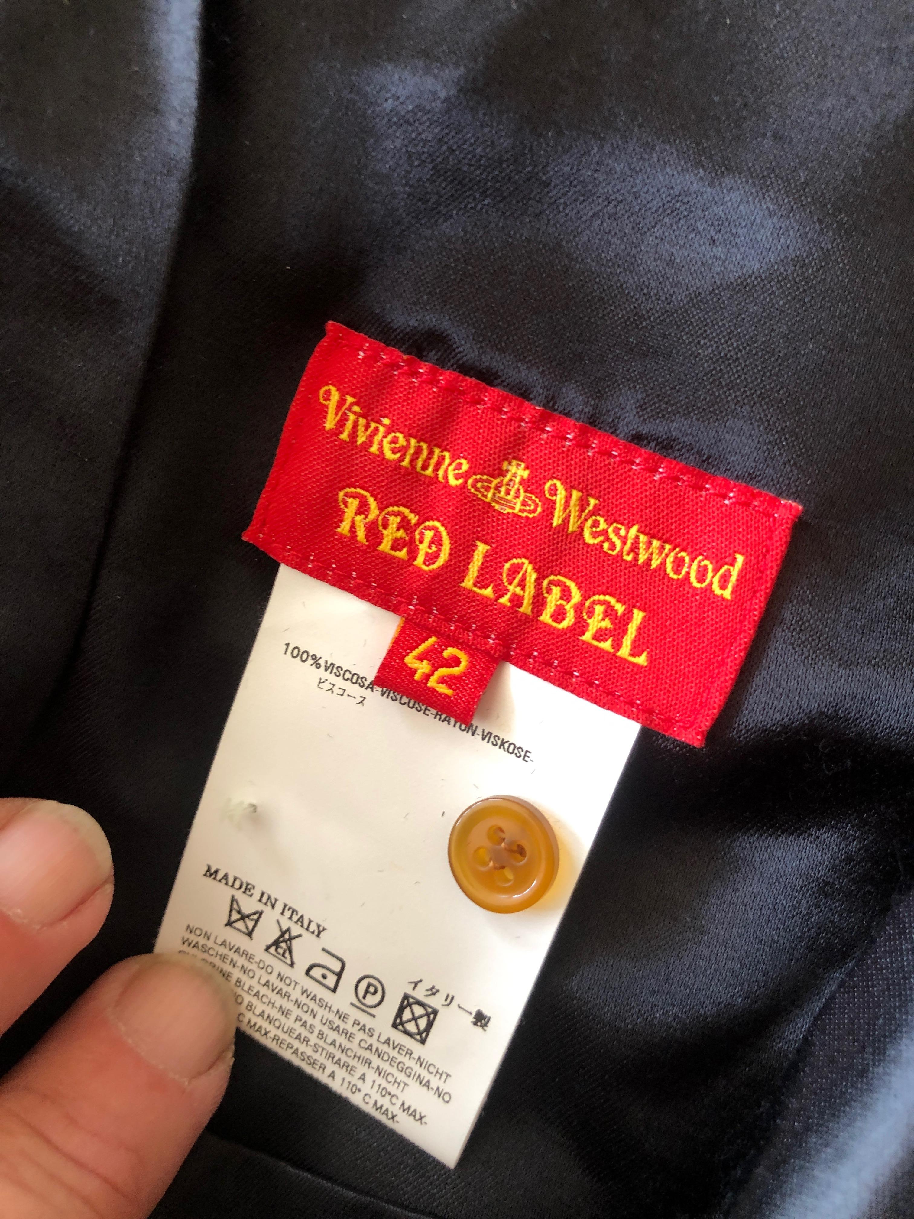 Women's Vivienne Westwood Vintage Red Label Black Satin Drape Front Corset Top