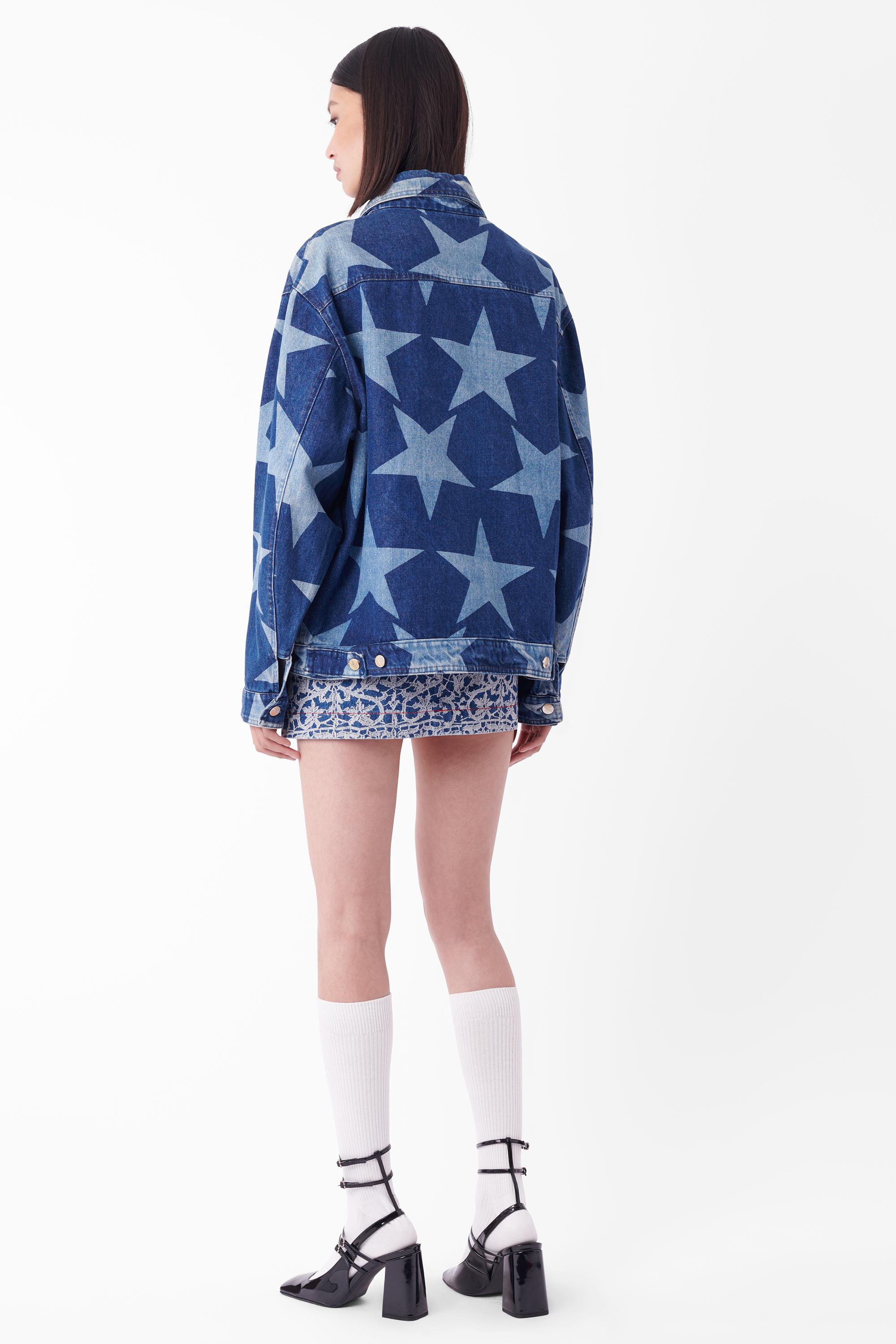 Vivienne Westwood Vintage S/S 1985/86 Runway Mini Crini Star Denim Jacket In Excellent Condition In London, GB