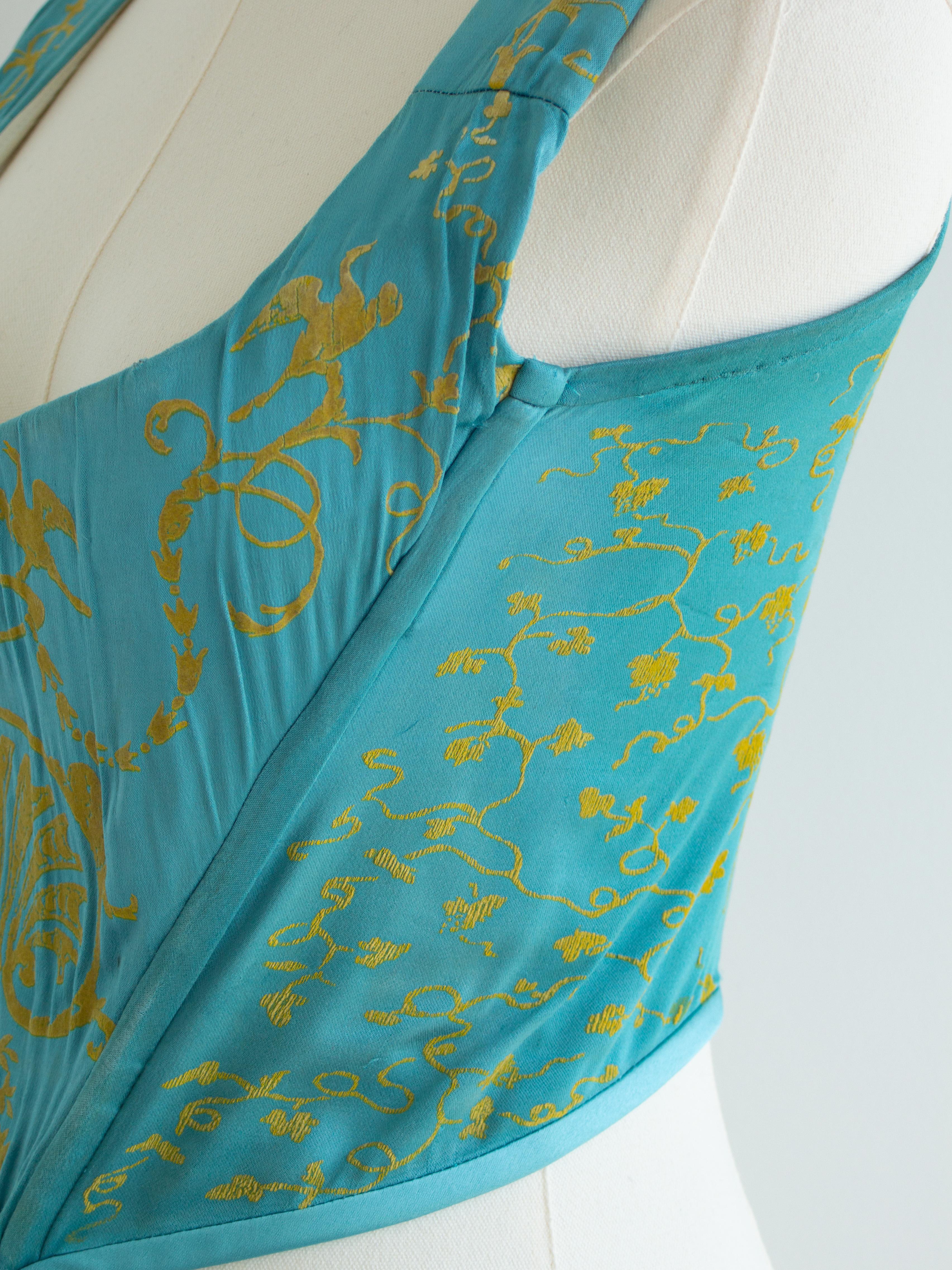 Vivienne Westwood Vintage S/S 1992 Salon Boulle Türkisblaues Korsett-Oberteil im Angebot 8