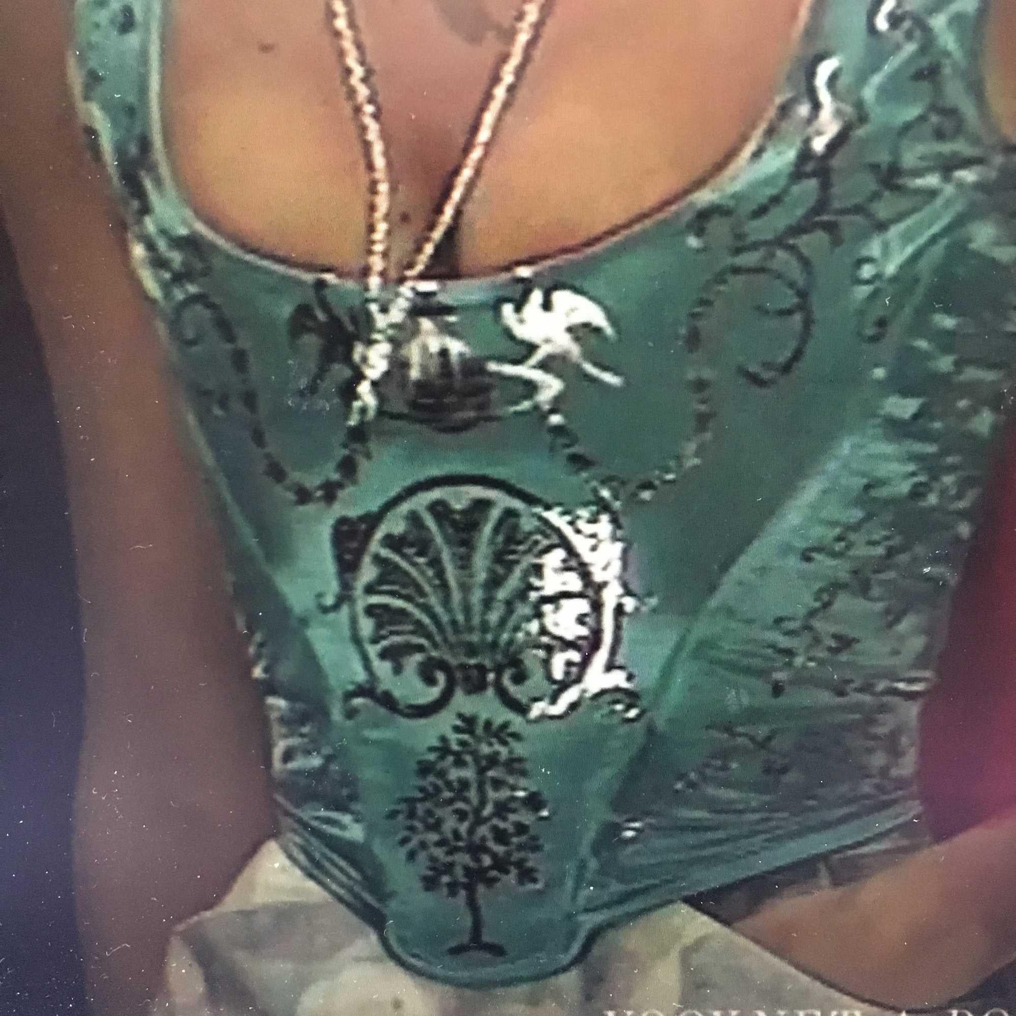 Vivienne Westwood Vintage S/S 1992 Salon Boulle Türkisblaues Korsett-Oberteil im Zustand „Gut“ im Angebot in Jersey City, NJ