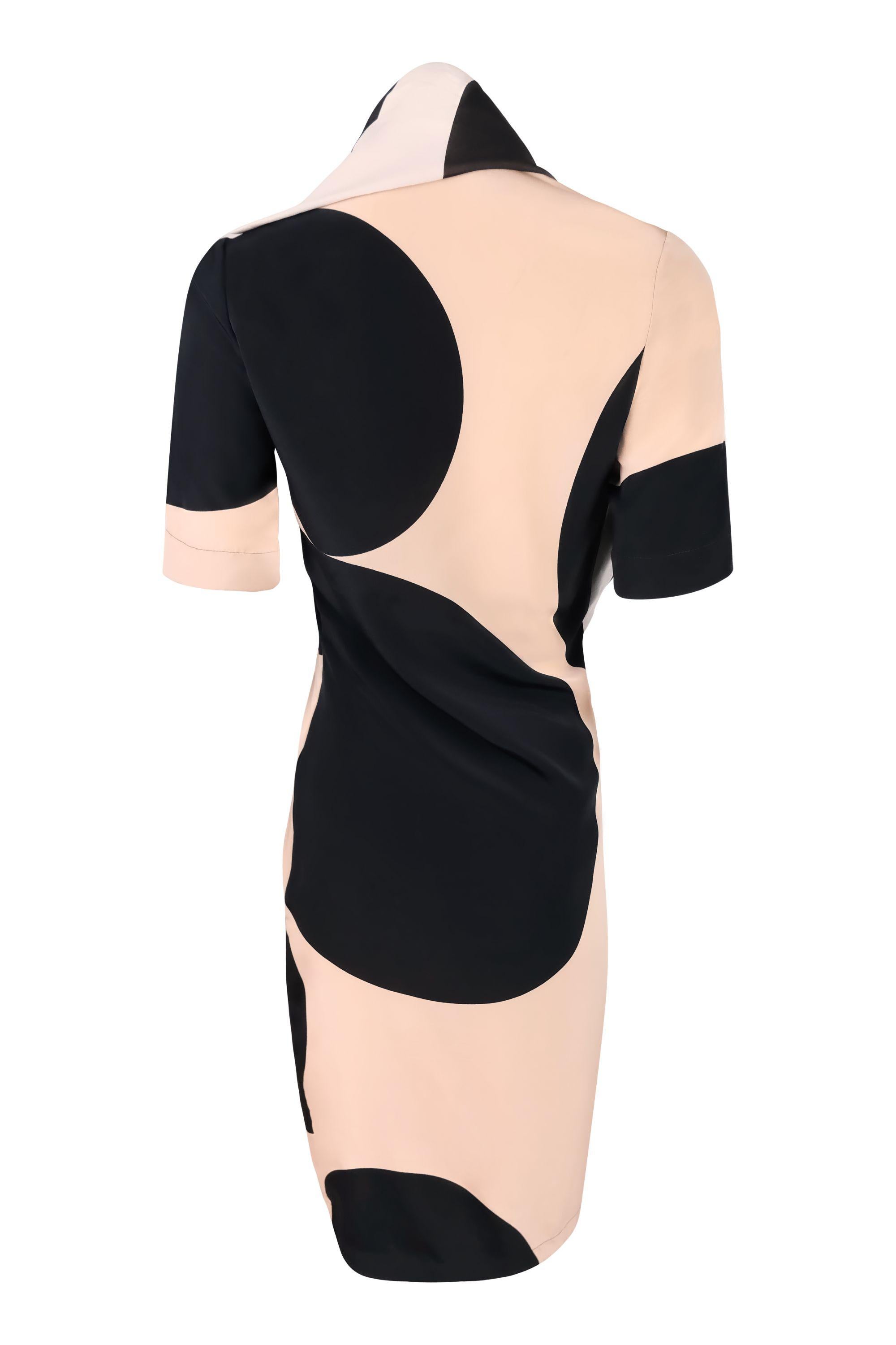 Vivienne Westwood Vintage SS 1999 Asymmetrical Silk Wrap Dress with Polka Dot M In Good Condition For Sale In Morongo Valley, CA