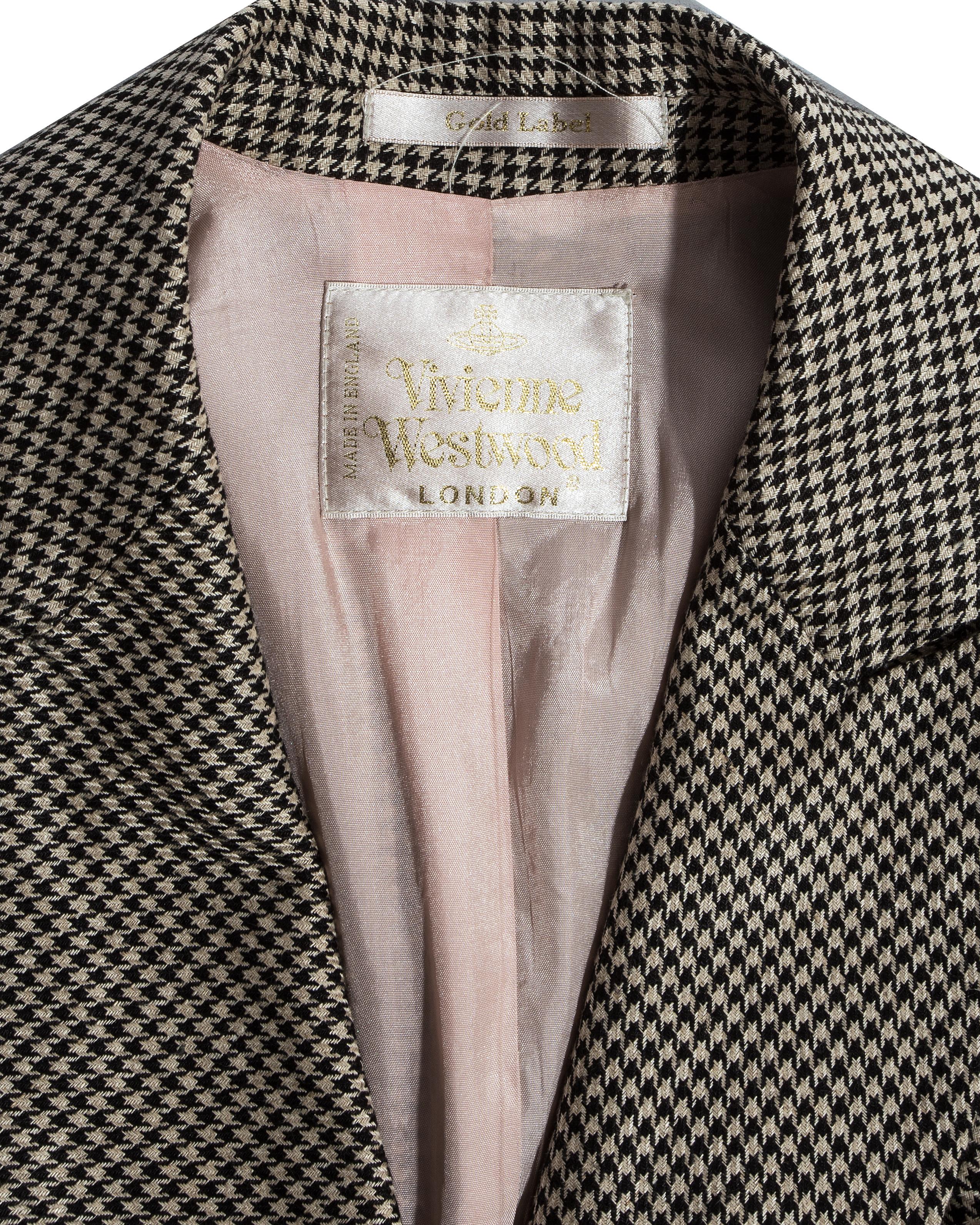 Vivienne Westwood 'Vive la Cocotte' houndstooth wool pant suit, fw 1995 4