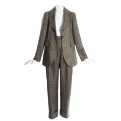 Retro Vivienne Westwood 'Vive la Cocotte' houndstooth wool pant suit, fw 1995