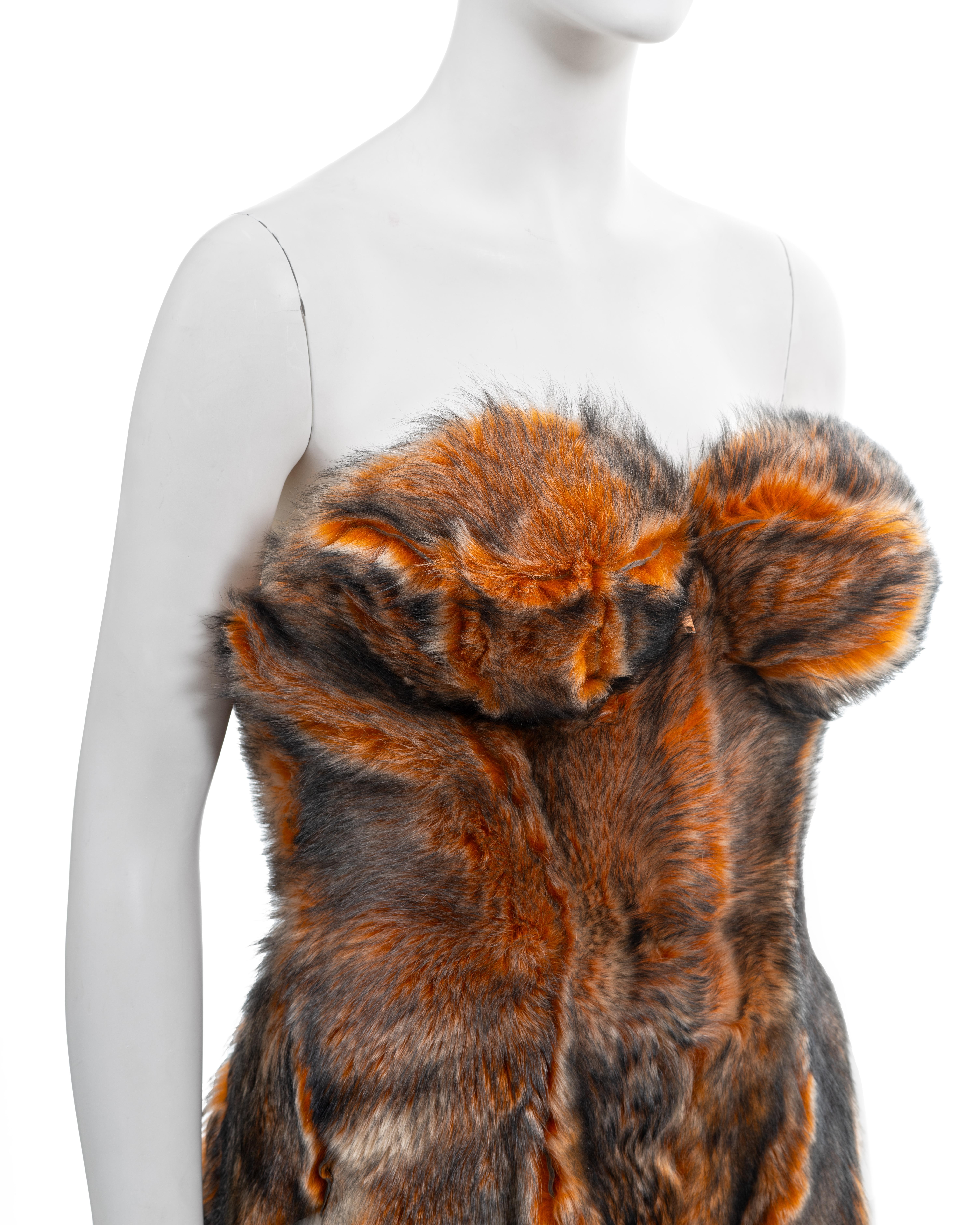 Vivienne Westwood 'Vive la Cocotte' orange sheepskin strapless corset, fw 1995 4