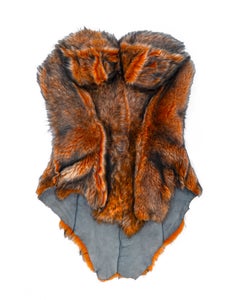 Vivienne Westwood 'Vive la Cocotte' orange sheepskin strapless corset, fw 1995