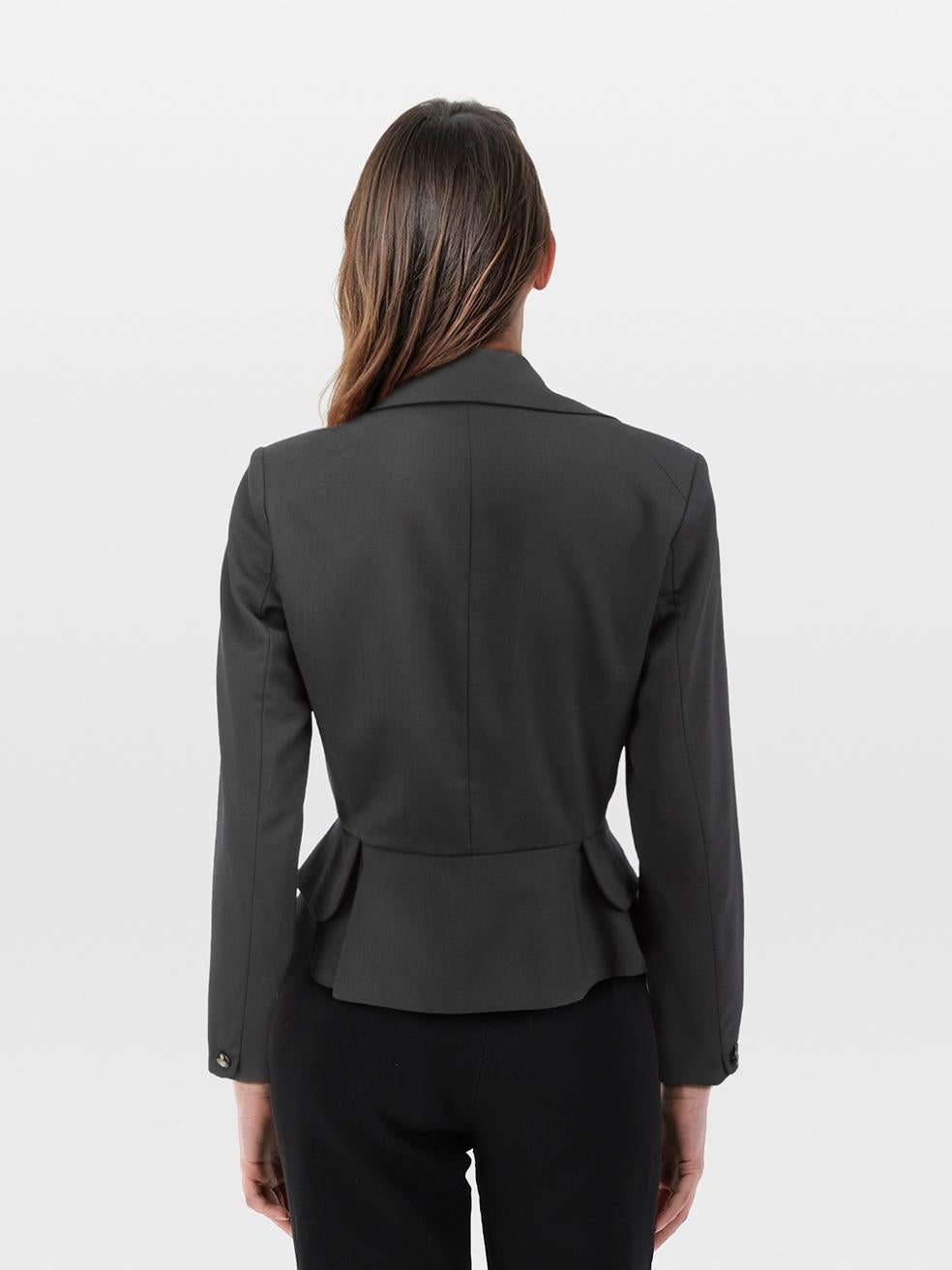 CONDITION is Very good. Minimal wear to jacket is evident. Minimal wear to to overall internal and external fabric with discolouration marks on this used Vivienne Westwood designer resale item.
 
 Details
 
 
 Vivienne Westwood Anglomania
 
 Black
