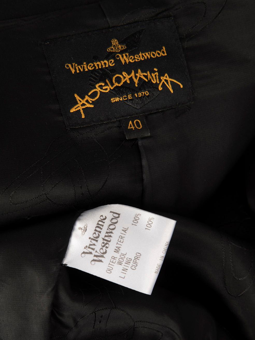 Vivienne Westwood Vivienne Westwood Anglomania Black Wool Blazer Size S For Sale 4