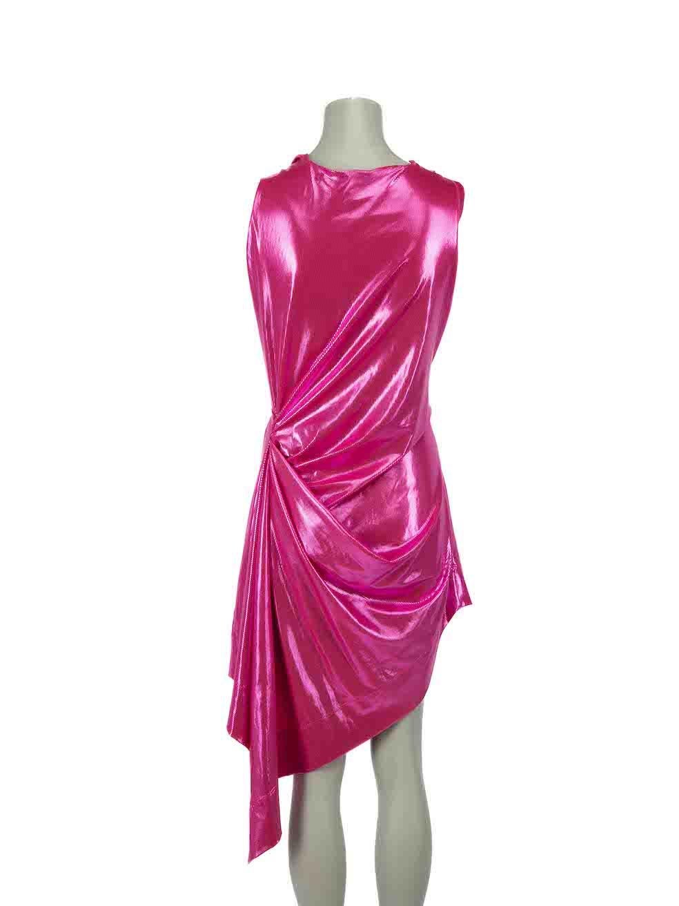 Vivienne Westwood Vivienne Westwood Red Label Pink Metallic Cowl Neck Dress In Excellent Condition In London, GB