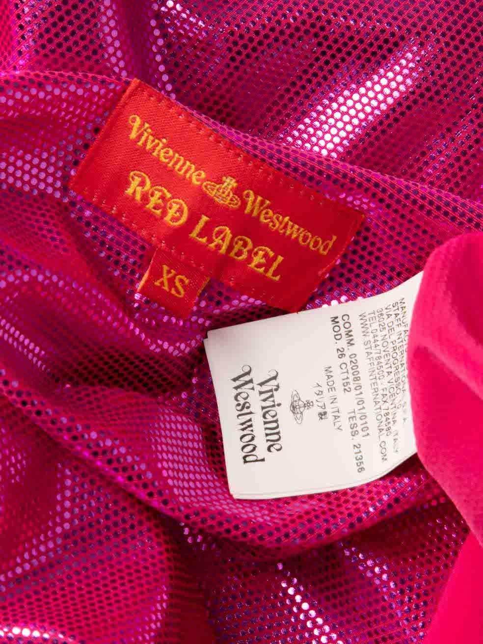 Women's Vivienne Westwood Vivienne Westwood Red Label Pink Metallic Cowl Neck Dress