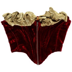 Vivienne Westwood 'Voyage to Cythera' red velvet corset, fw 1989