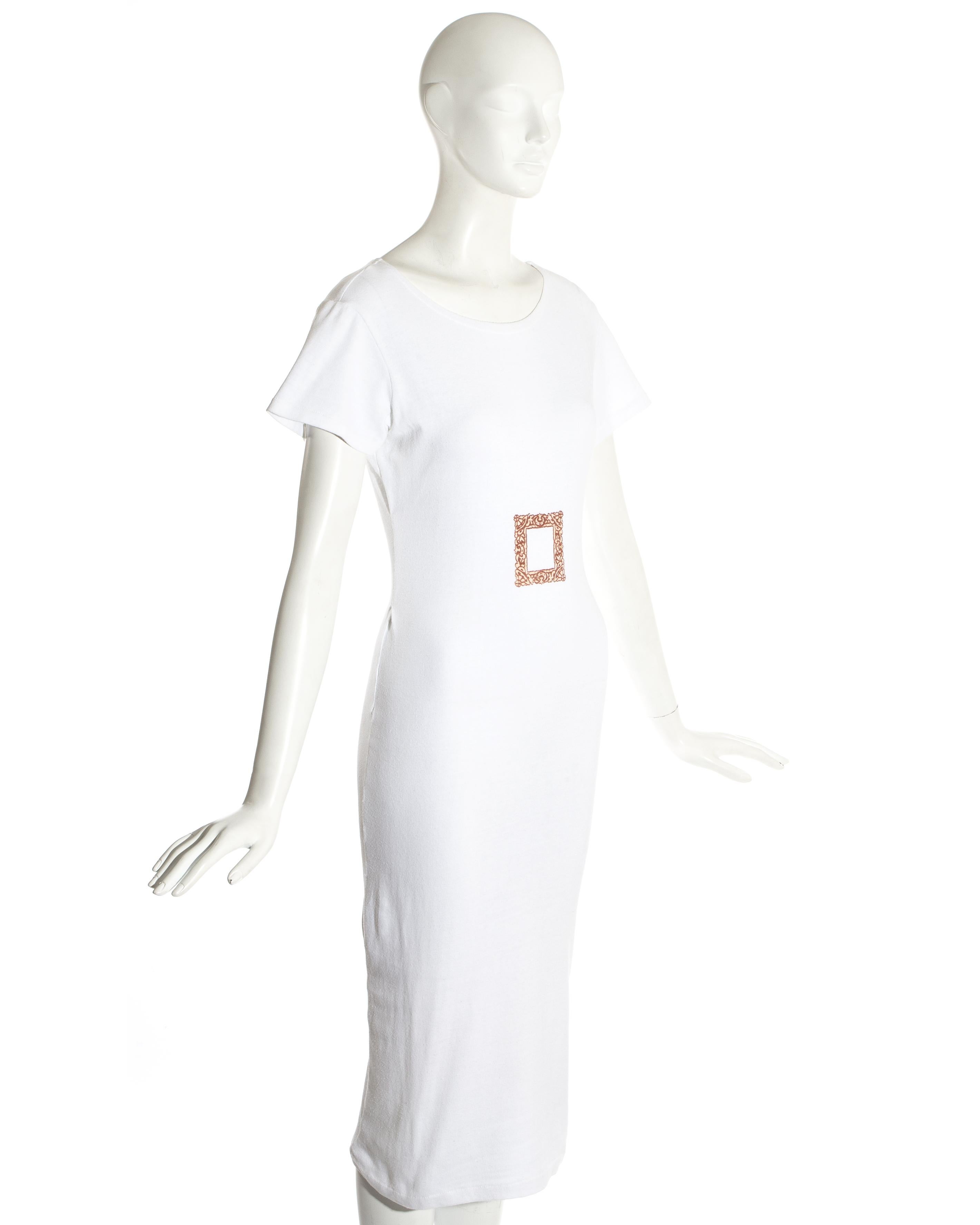 Gray Vivienne Westwood white cotton jersey dress, ss 1989 For Sale