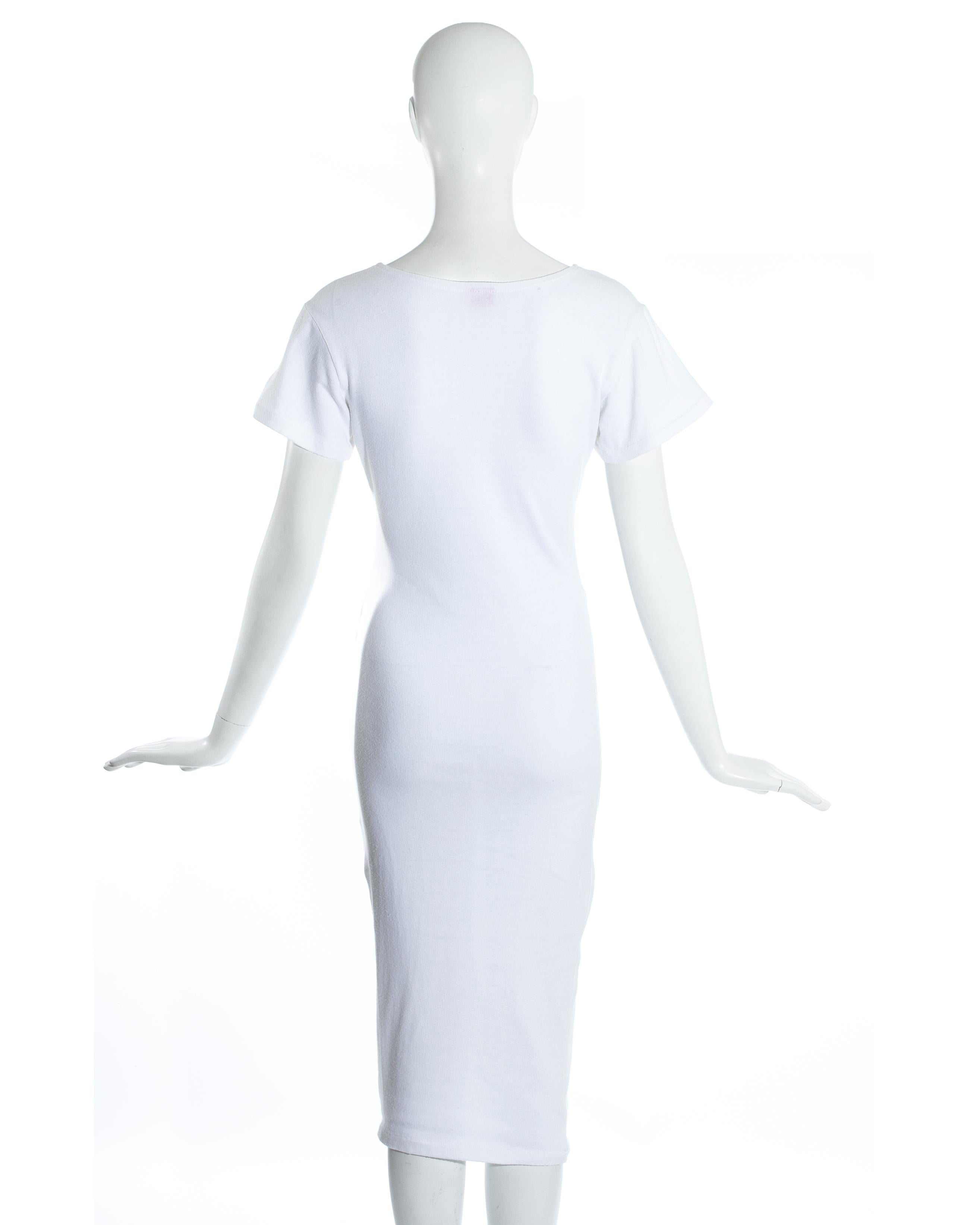 Vivienne Westwood white cotton jersey dress, ss 1989 In Good Condition For Sale In London, GB