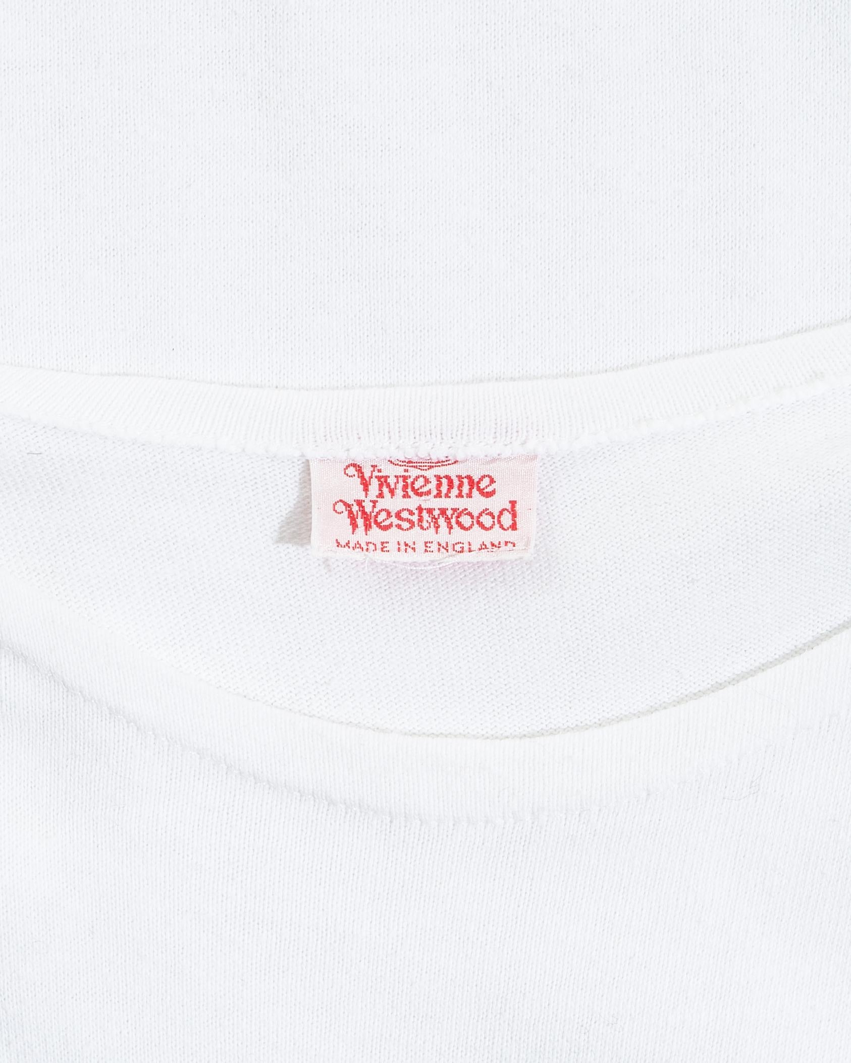 Women's Vivienne Westwood white cotton jersey dress, ss 1989 For Sale