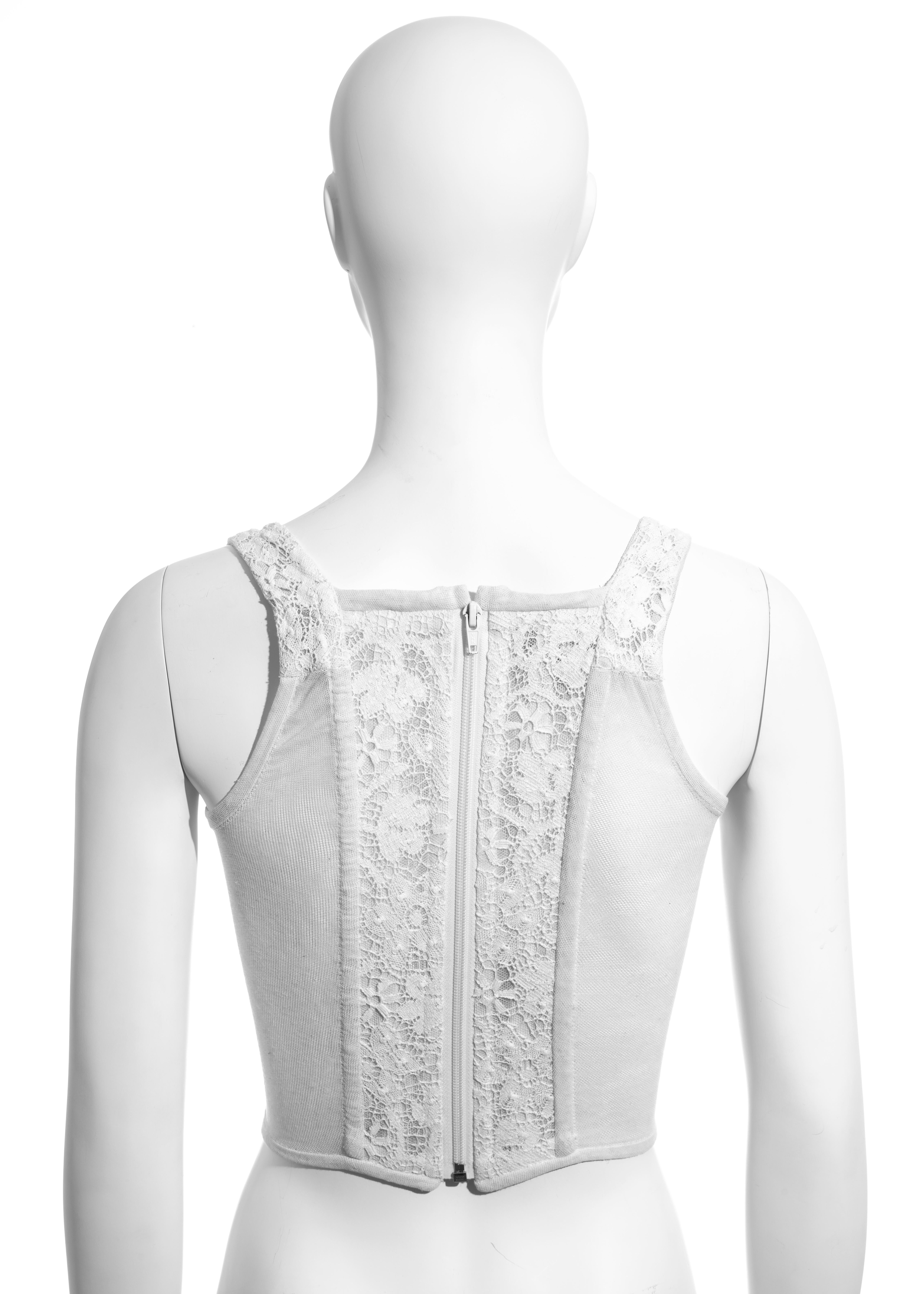 Gray Vivienne Westwood white cotton lace corset, fw 1994