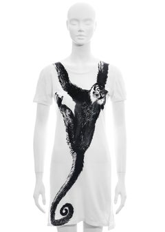 Vivienne Westwood white cotton monkey t-shirt dress, ss 1993
