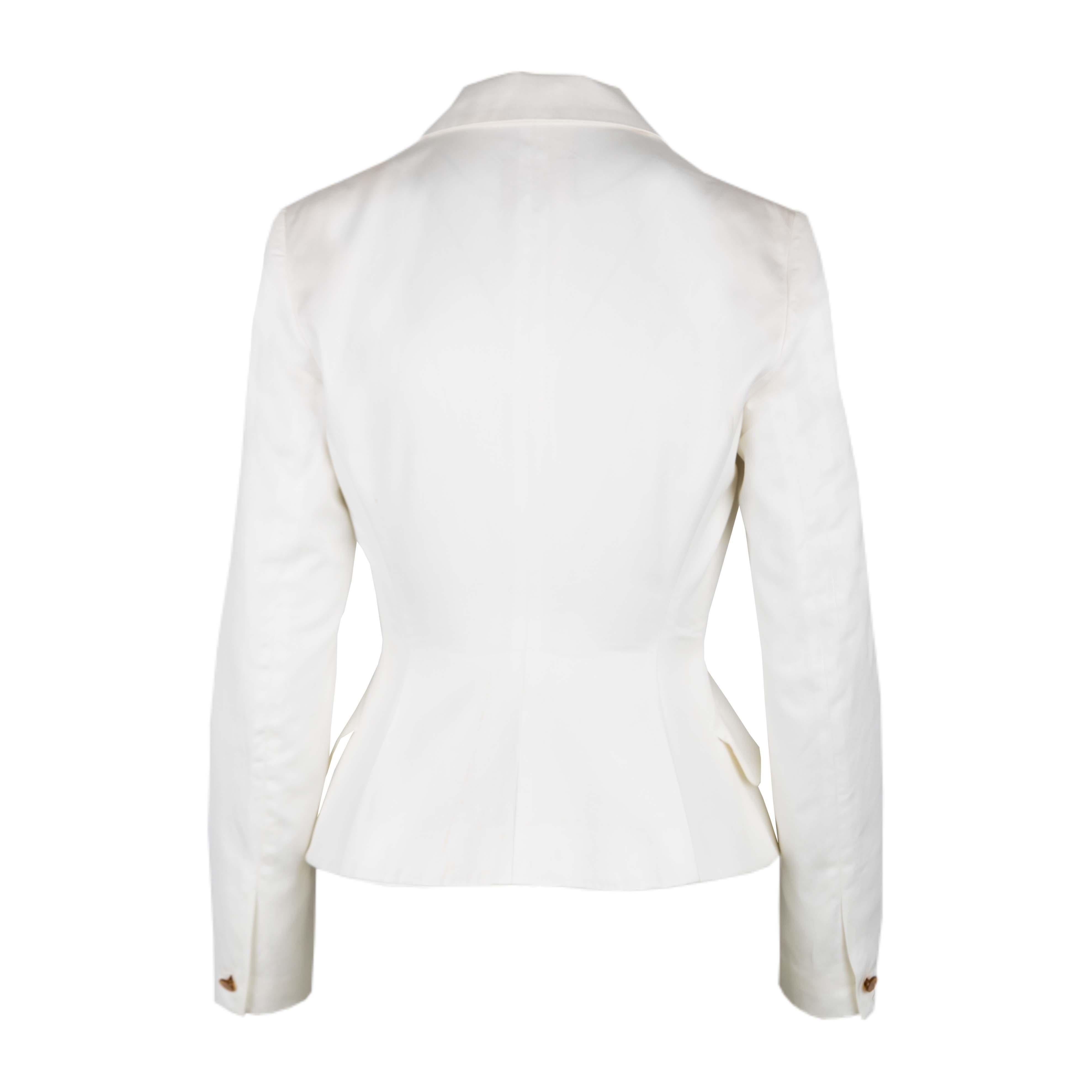 Vivienne Westwood White Cotton Skirt and Jacket Set - '10s 1