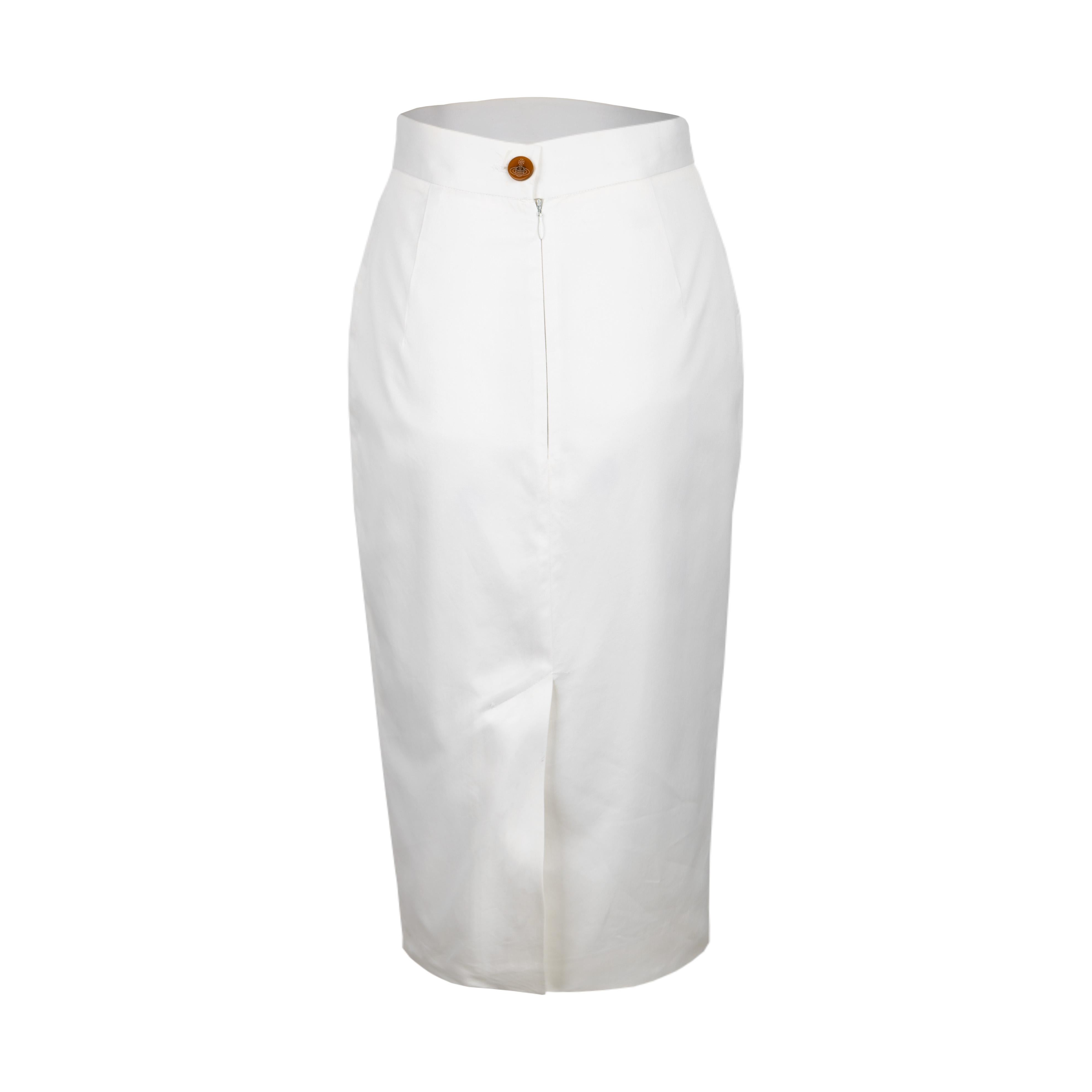 Vivienne Westwood White Cotton Skirt and Jacket Set - '10s 5