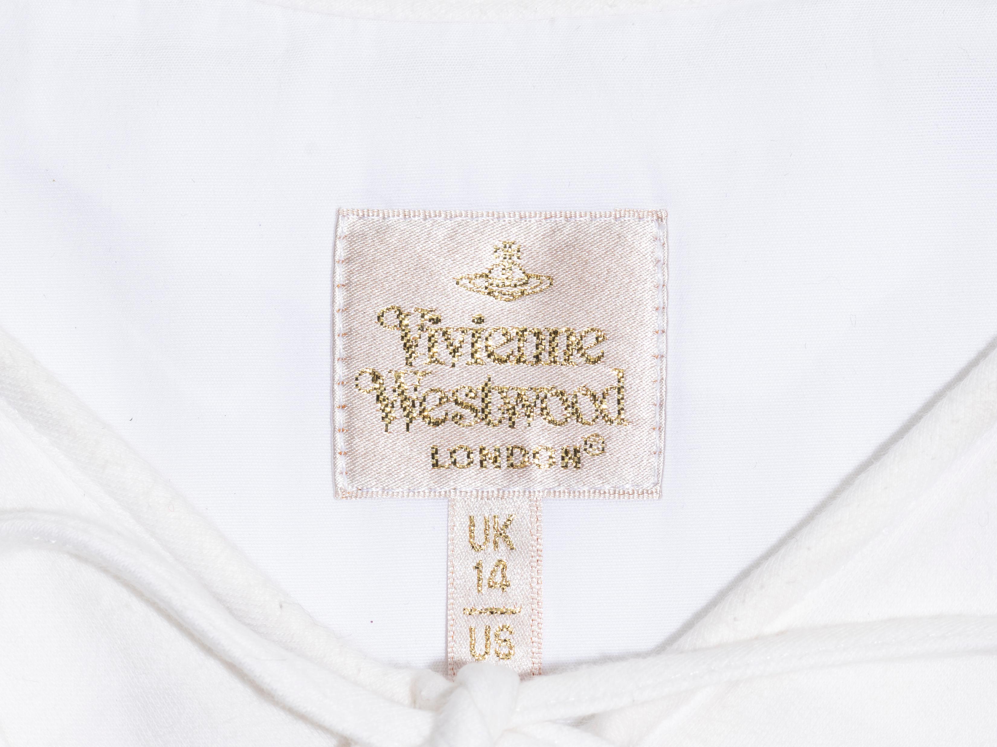 Vivienne Westwood white jersey Conduit Street corset, ss 2002 For Sale 2
