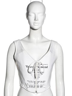 Vivienne Westwood white jersey Conduit Street corset, ss 2002