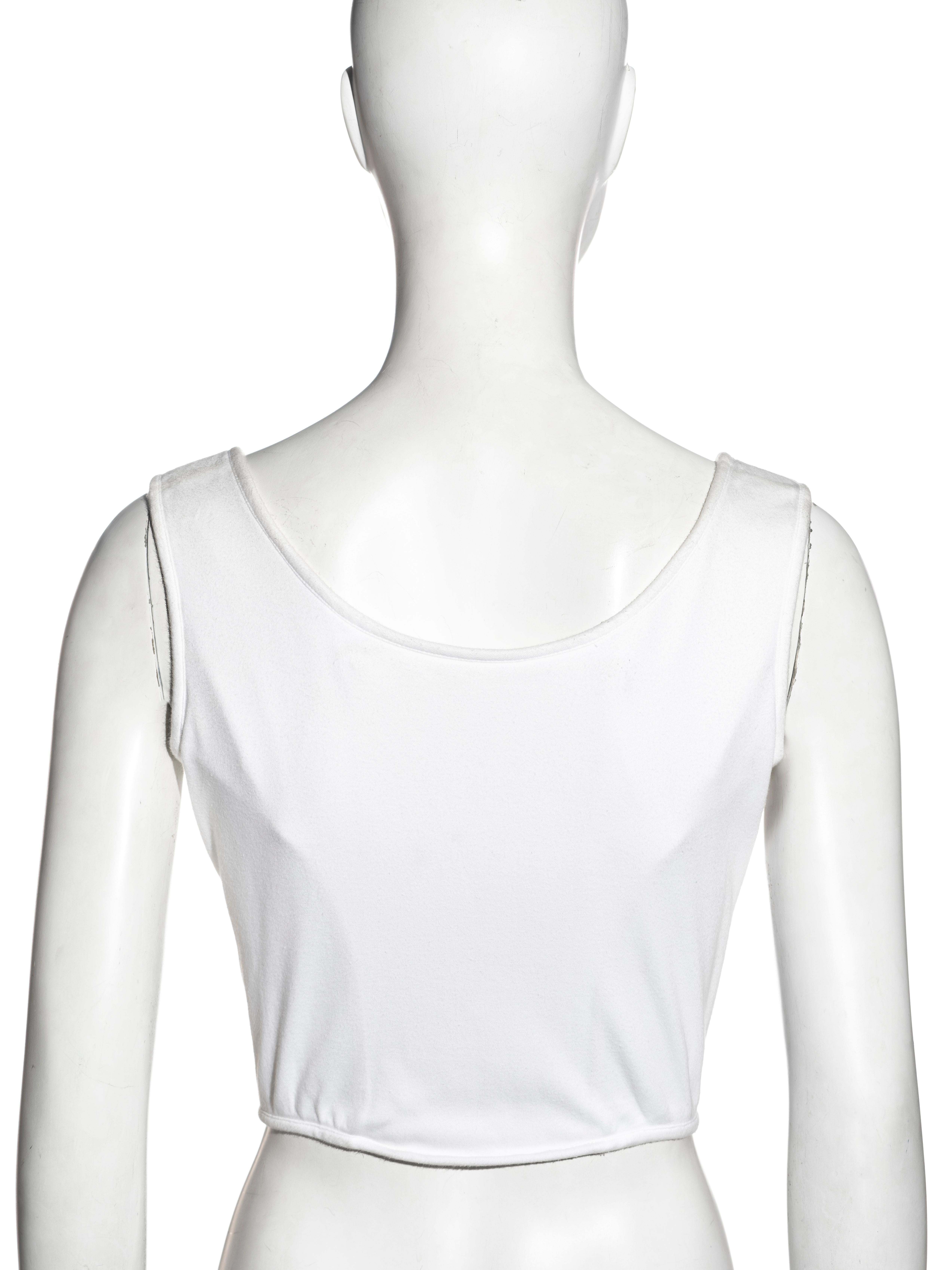 Vivienne Westwood white jersey Conduit Street corset, ss 2002 For Sale 1