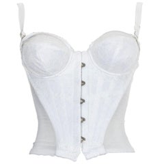 Vivienne Westwood white lace corset with padded breast-cups, fw 1995