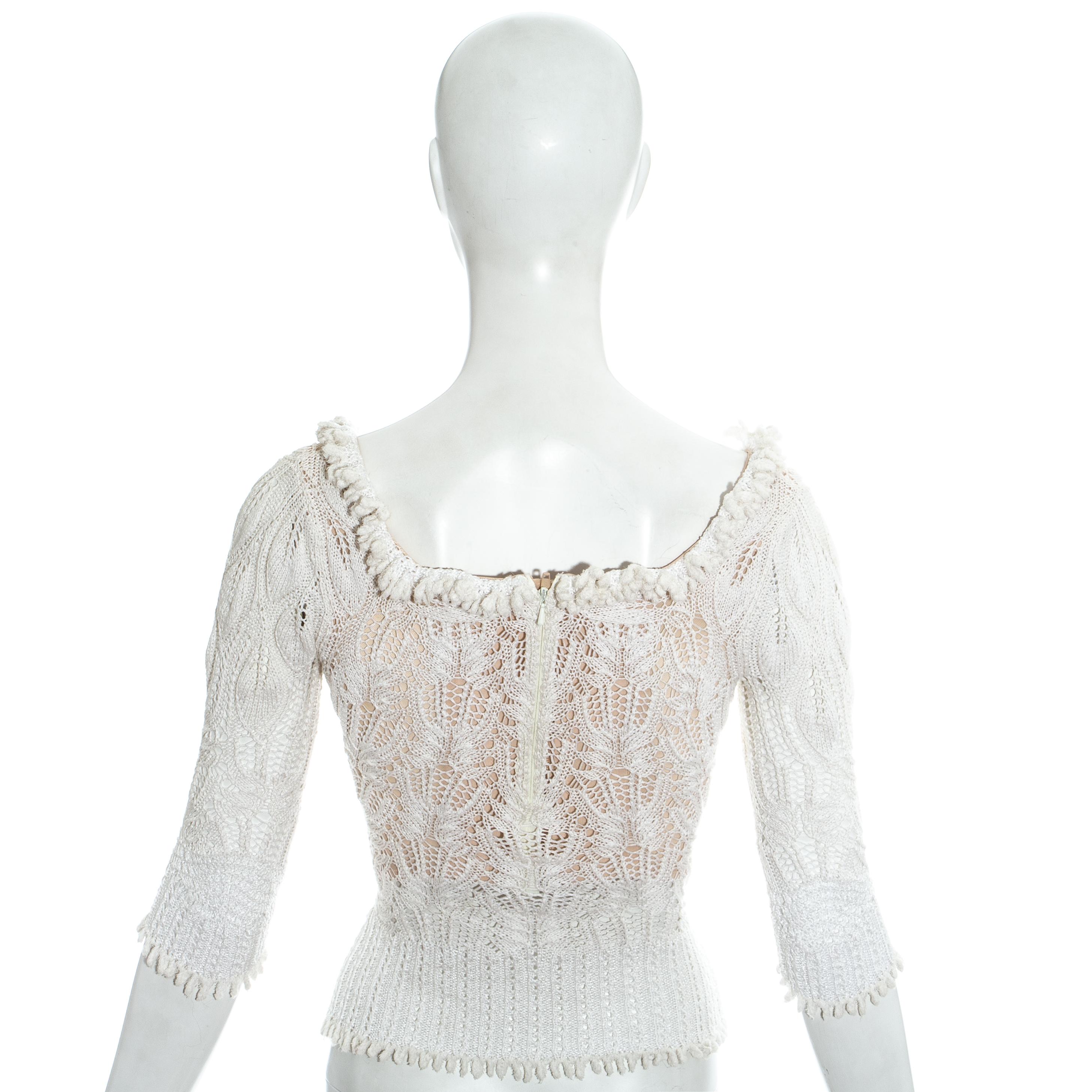 Vivienne Westwood white lace knit corset, ss 1994 2