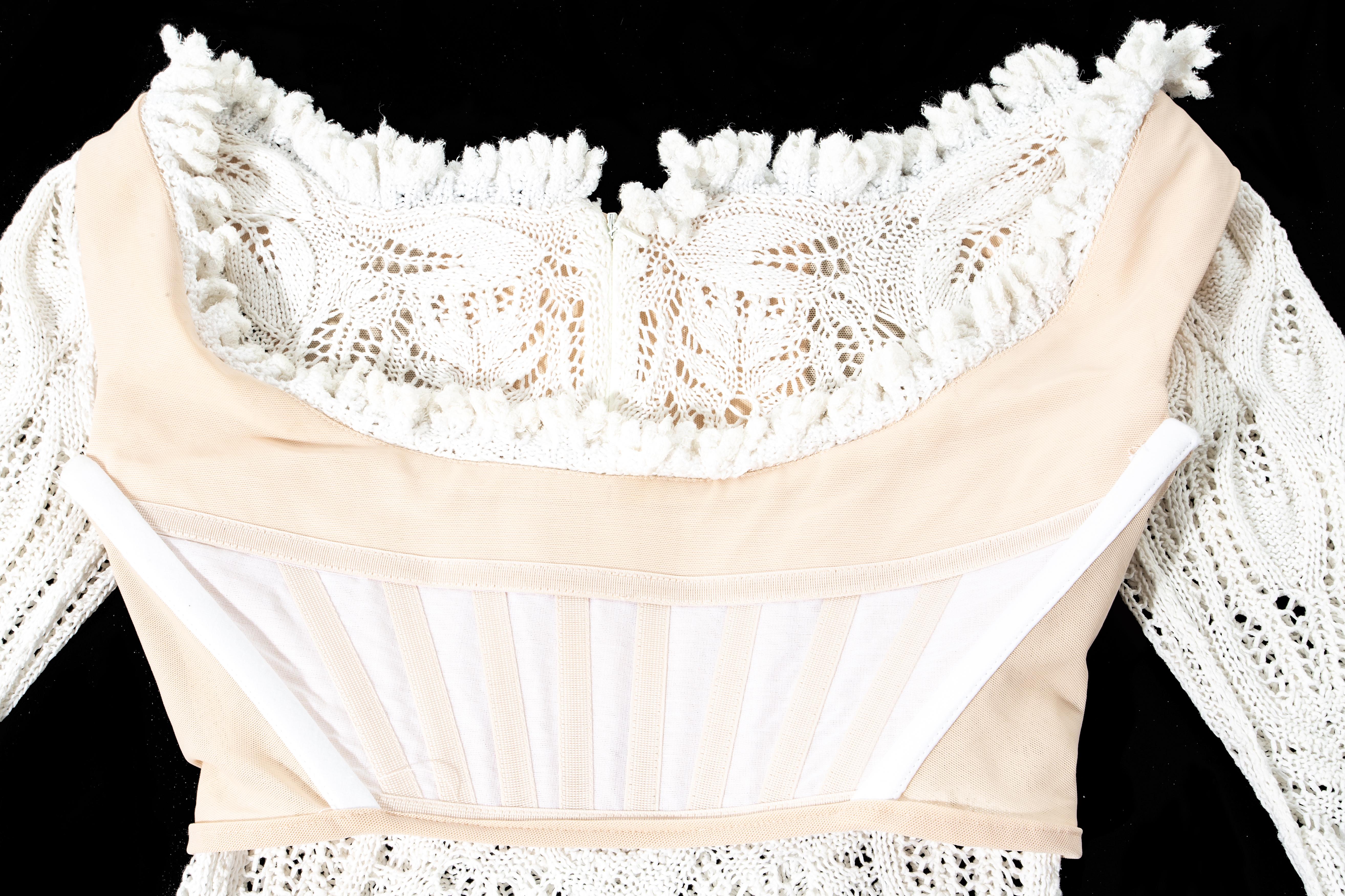 Vivienne Westwood white lace knit corset, ss 1994 4