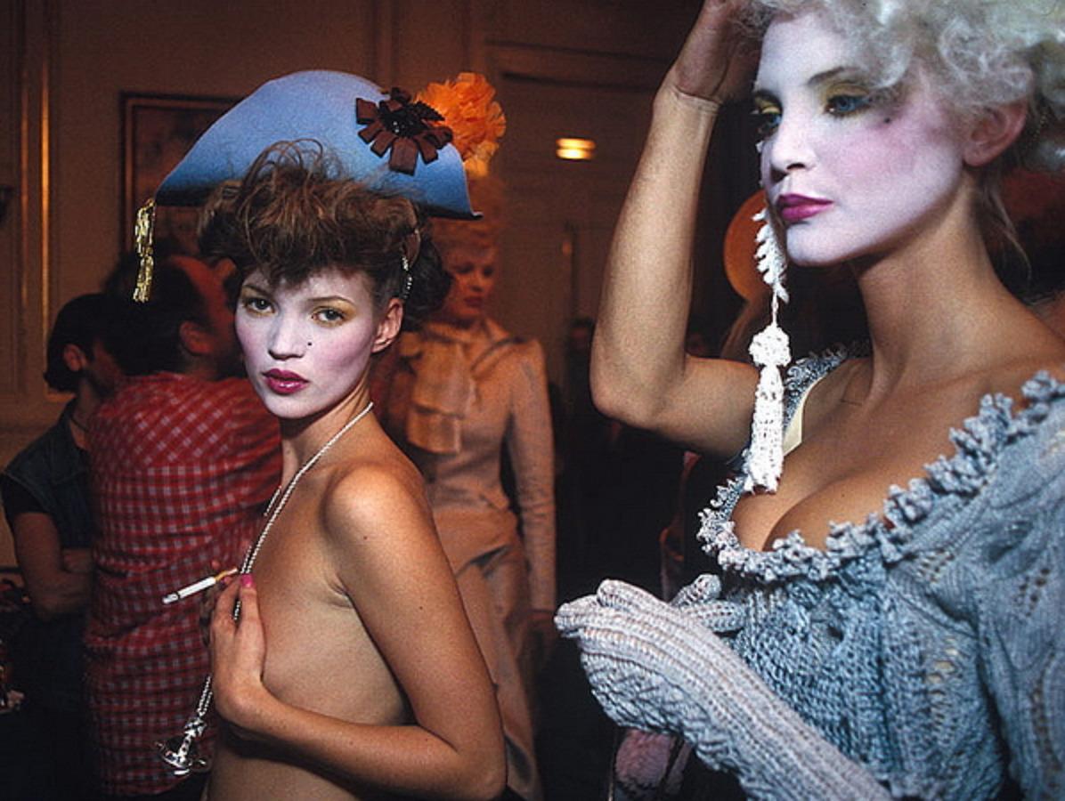 Gray Vivienne Westwood white lace knit corset, ss 1994