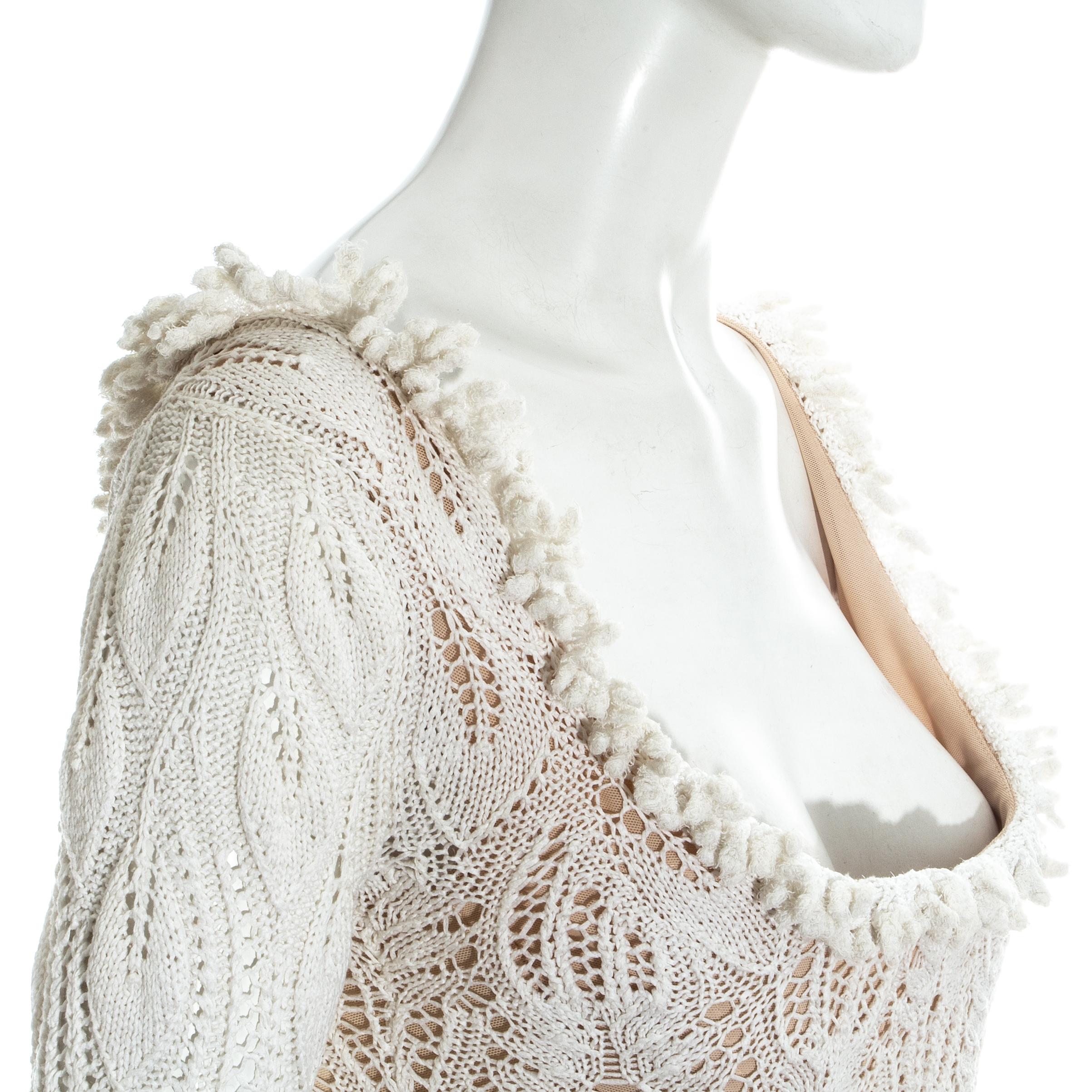 Women's Vivienne Westwood white lace knit corset, ss 1994