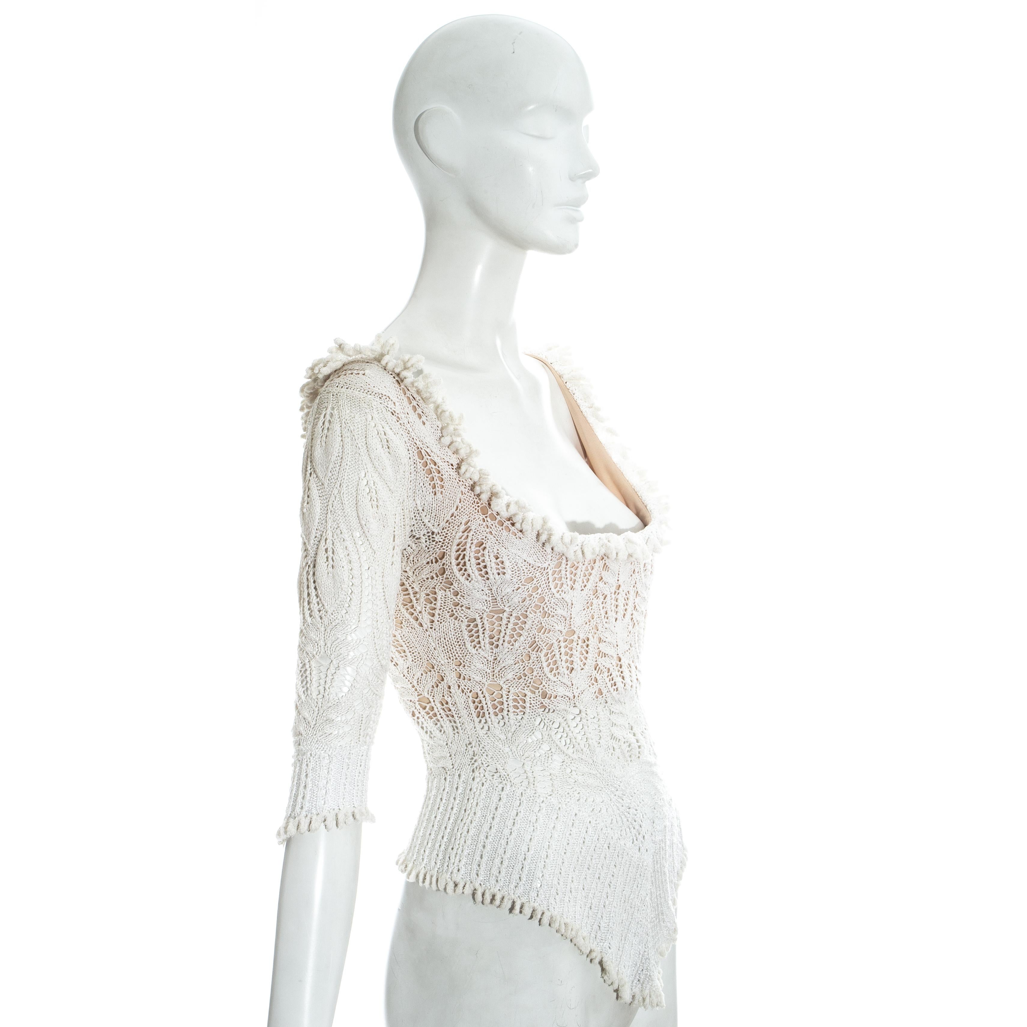 Vivienne Westwood white lace knit corset, ss 1994 1
